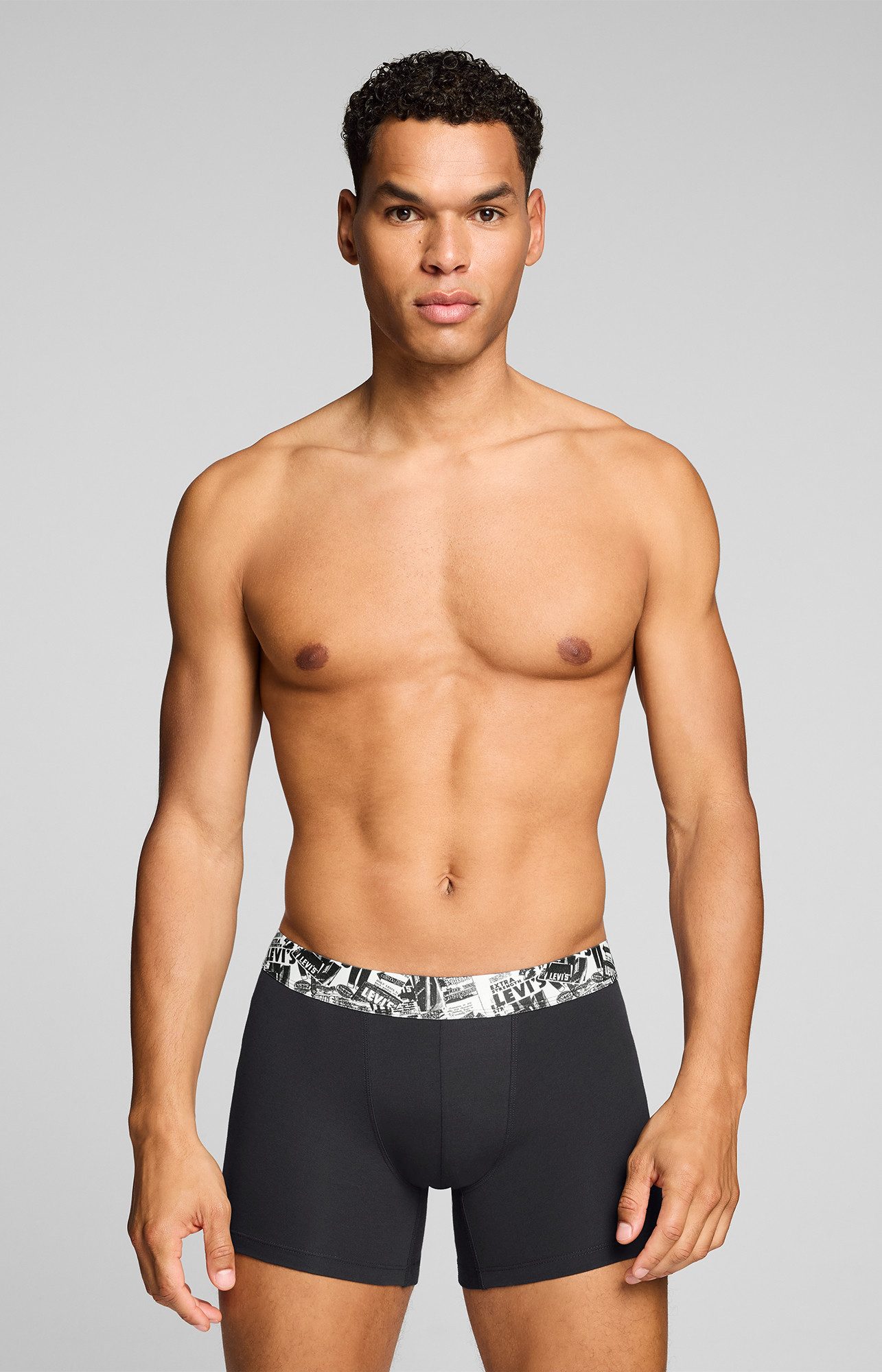 Levi's® Boxershorts LEVIS MEN NEWSPAPER WB BOXER BRIEF 2P (2er Pack) ohne Eingriff, Cotton-Stretch