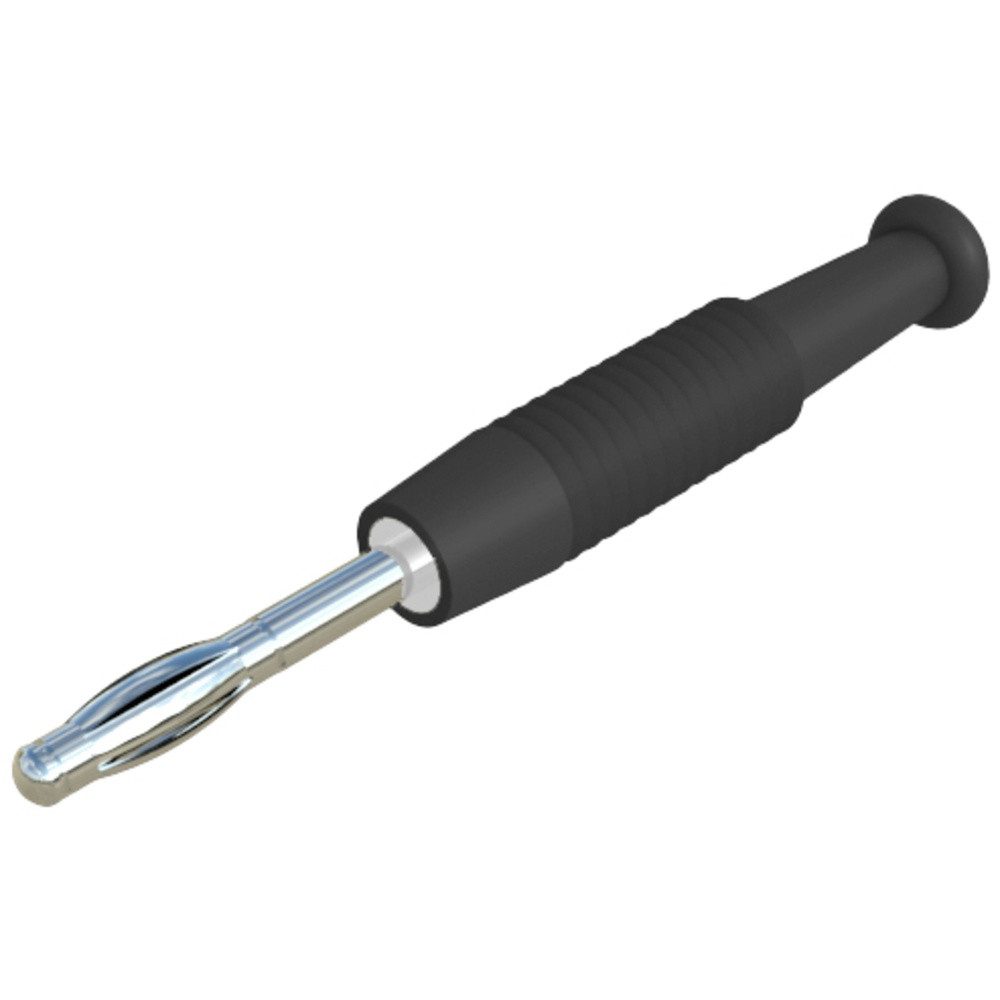SKS Hirschmann MSTF 2 sw Lamellenstecker Stecker, gerade Stift-Ø: 2 mm Labor-Netzteil