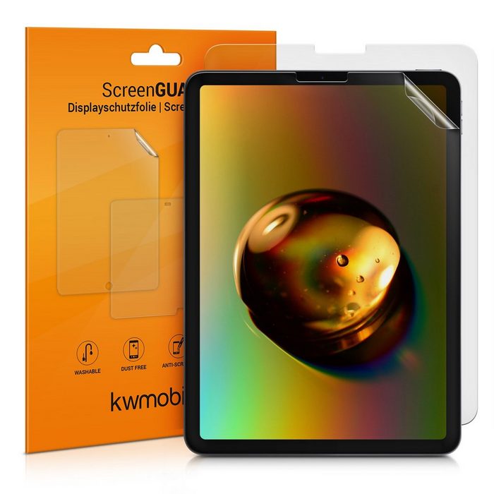 kwmobile Schutzfolie 2x Folie für Apple iPad Air 4 (2020) Full Screen Tablet Schutzfolie entspiegelt