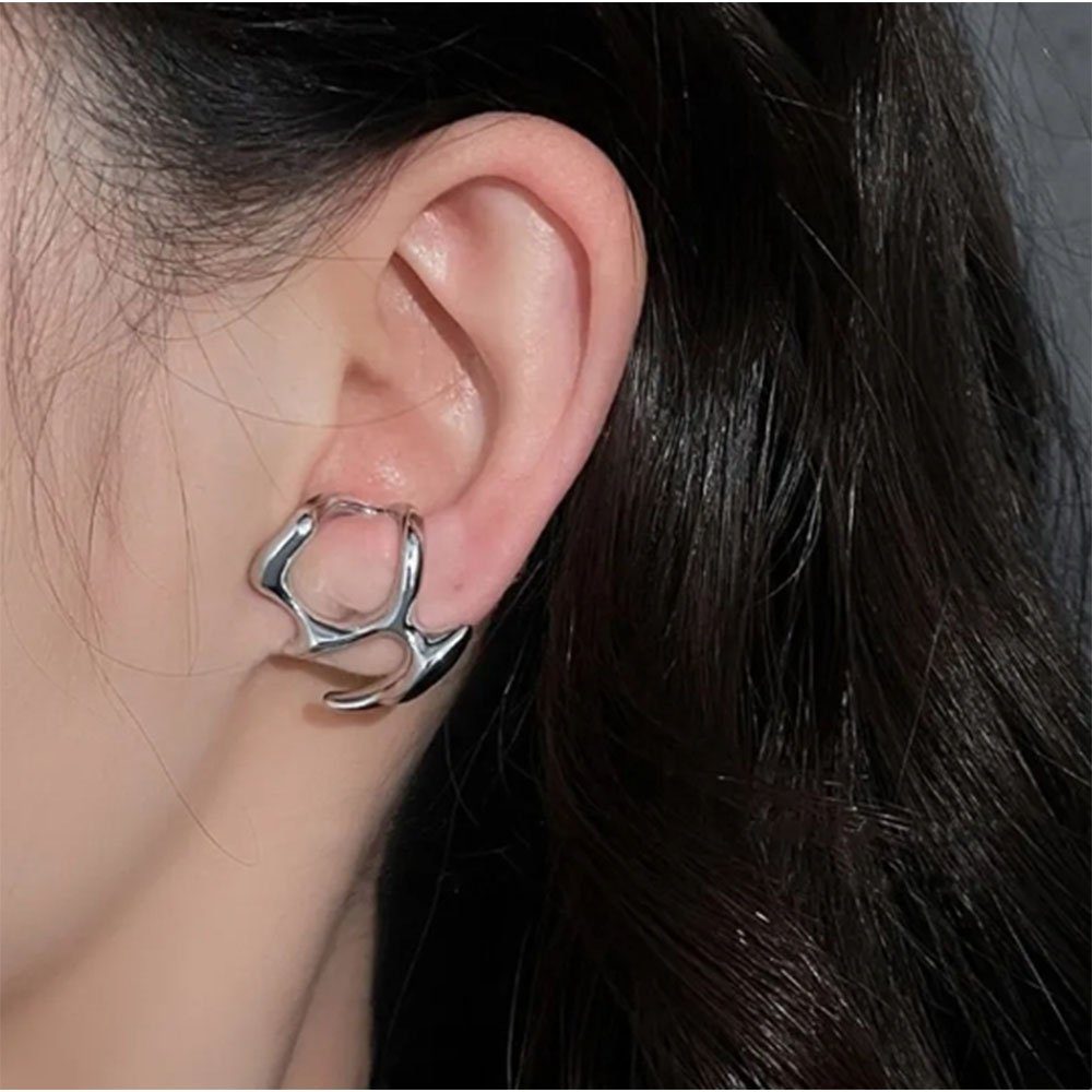 S925 Ohrringe Geometrische Paar Haiaveng Silber Punk Ohrhänger (2-tlg) Ohrringe Unregelmäßige