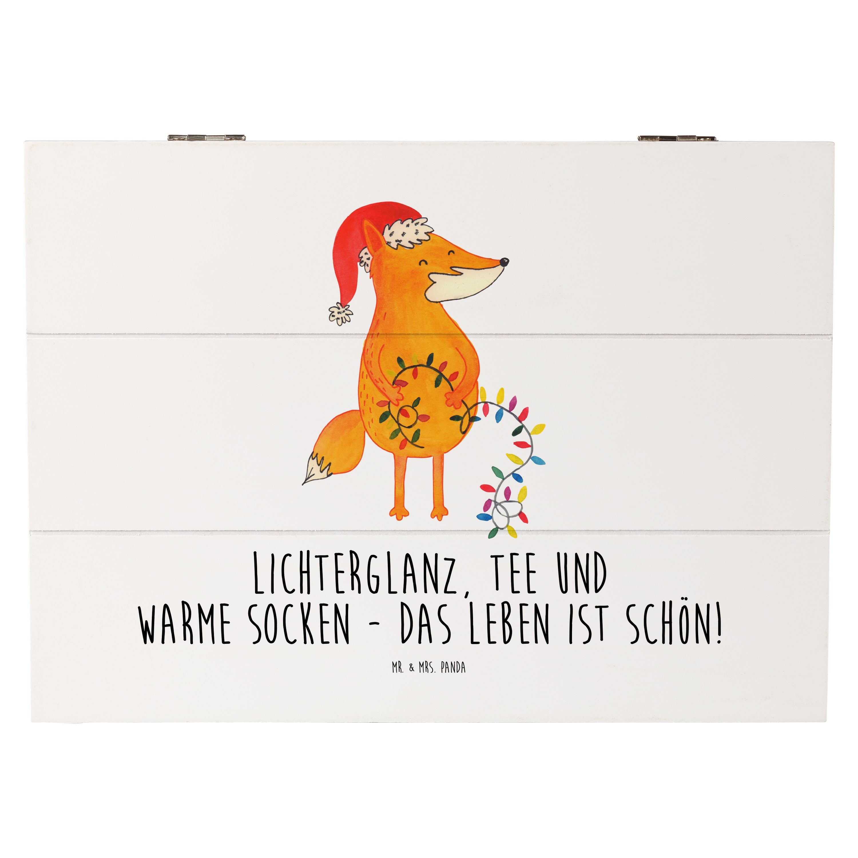 Mr. & Mrs. Panda Dekokiste Fuchs Weihnachten - Weiß - Geschenk, Heiligabend, Advent, Geschenk We (1 St)
