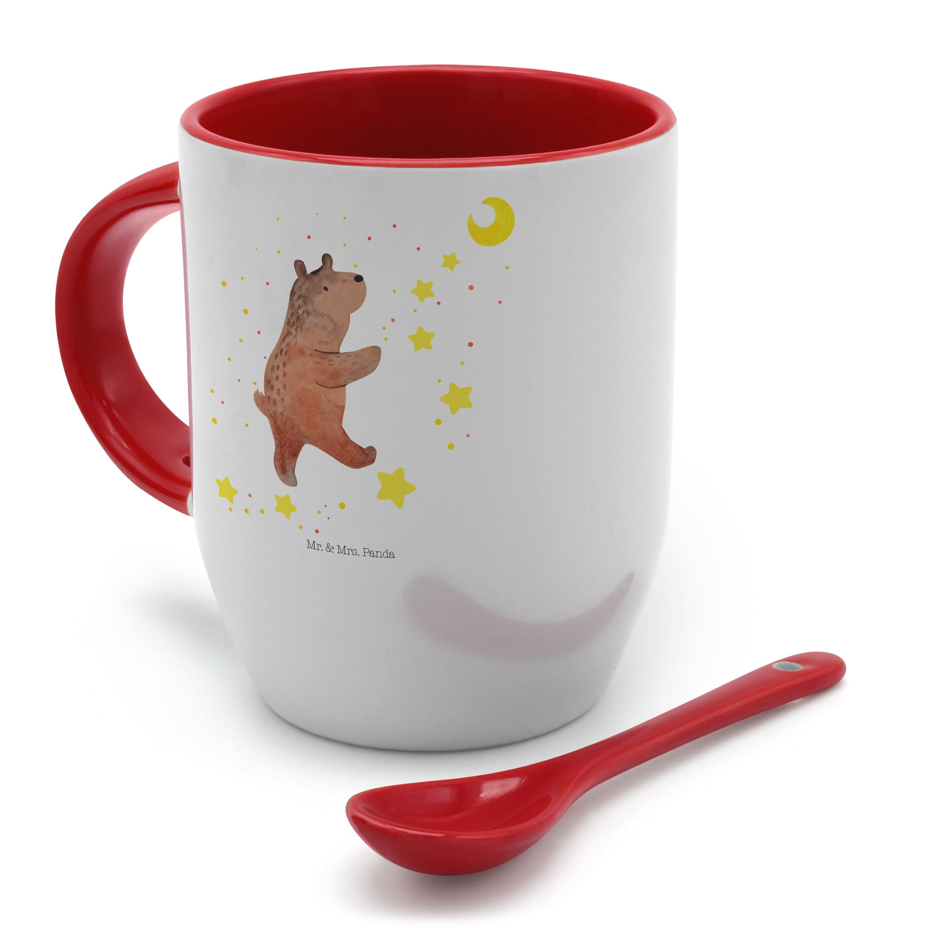 Bär - - Panda Kaffeebecher, Träume Mrs. Mr. Keramik & Geschenk, Weiß Tass, Tasse Traum, Kaffeetasse,