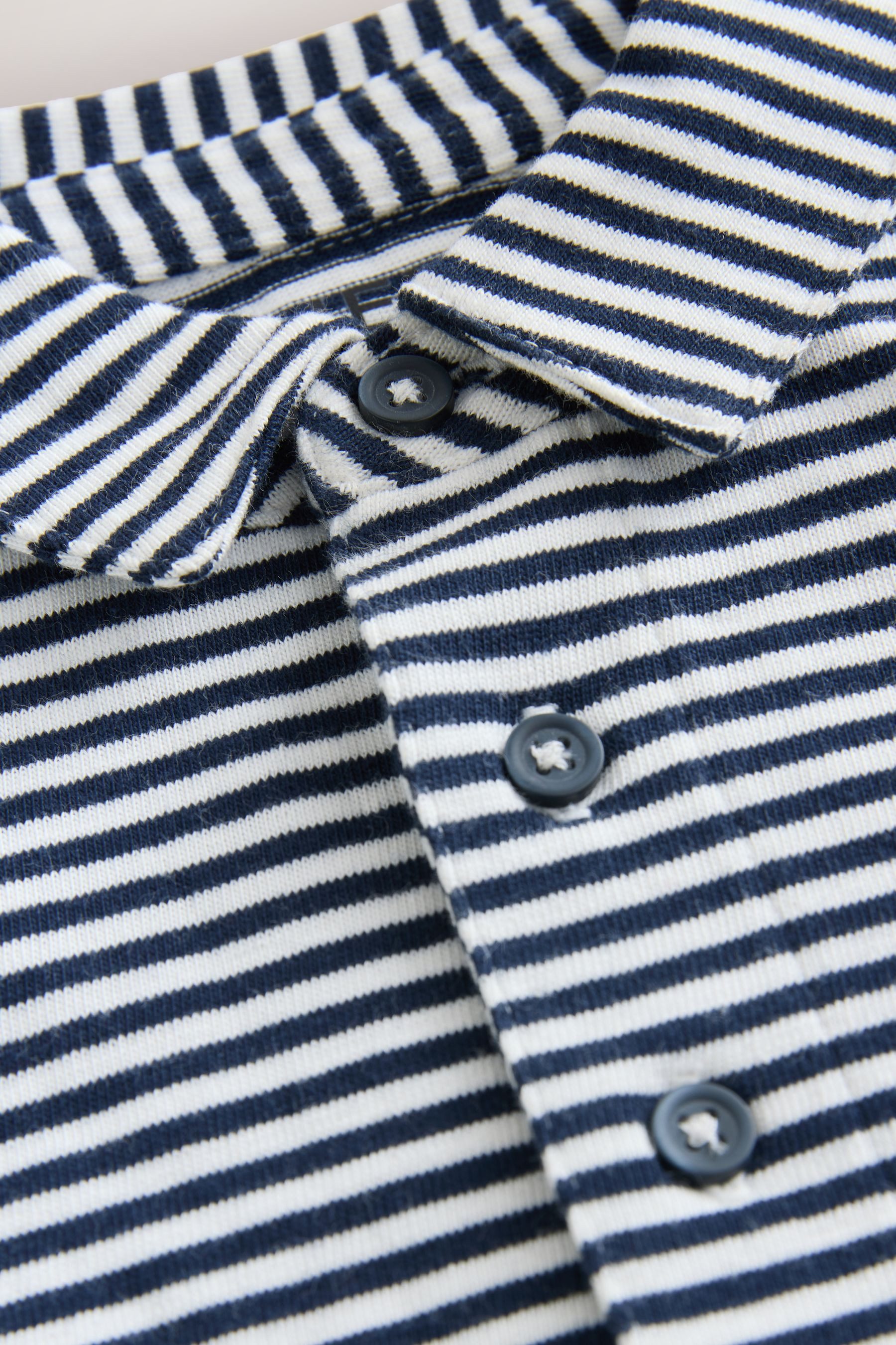 Next Poloshirt Kurzärmeliges Polohemd mit Streifen (1-tlg)