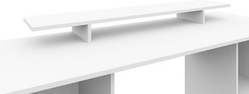 borchardt Möbel Schreibtischaufsatz Kai, Monitorständer, Bildschirmerhöhung im modernen Design, Made in Germany