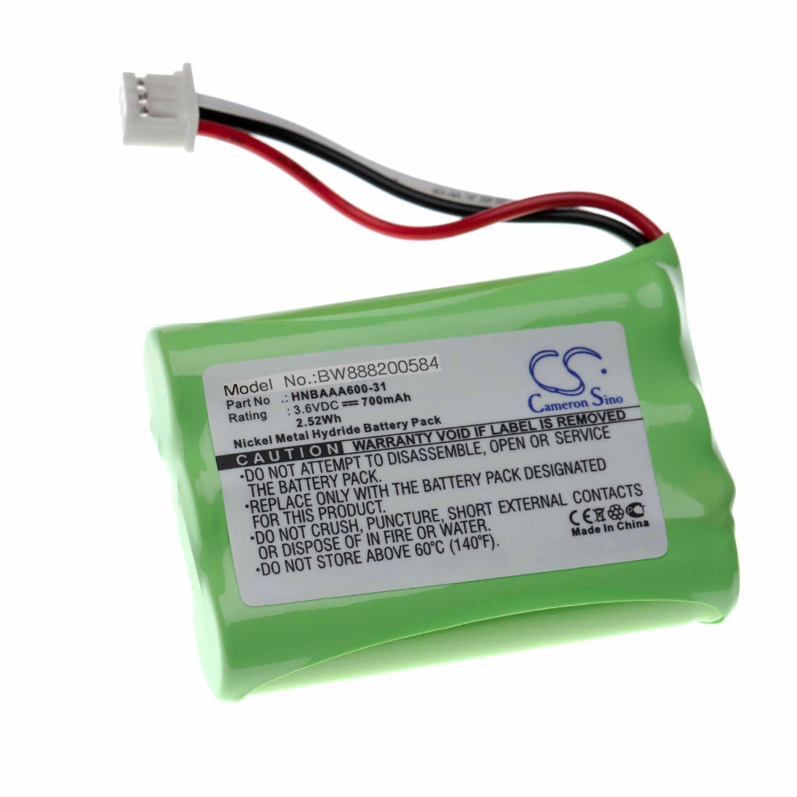 vhbw Ersatz für Huawei HNBAAA600-31 für Akku NiMH 700 mAh (3,6 V)