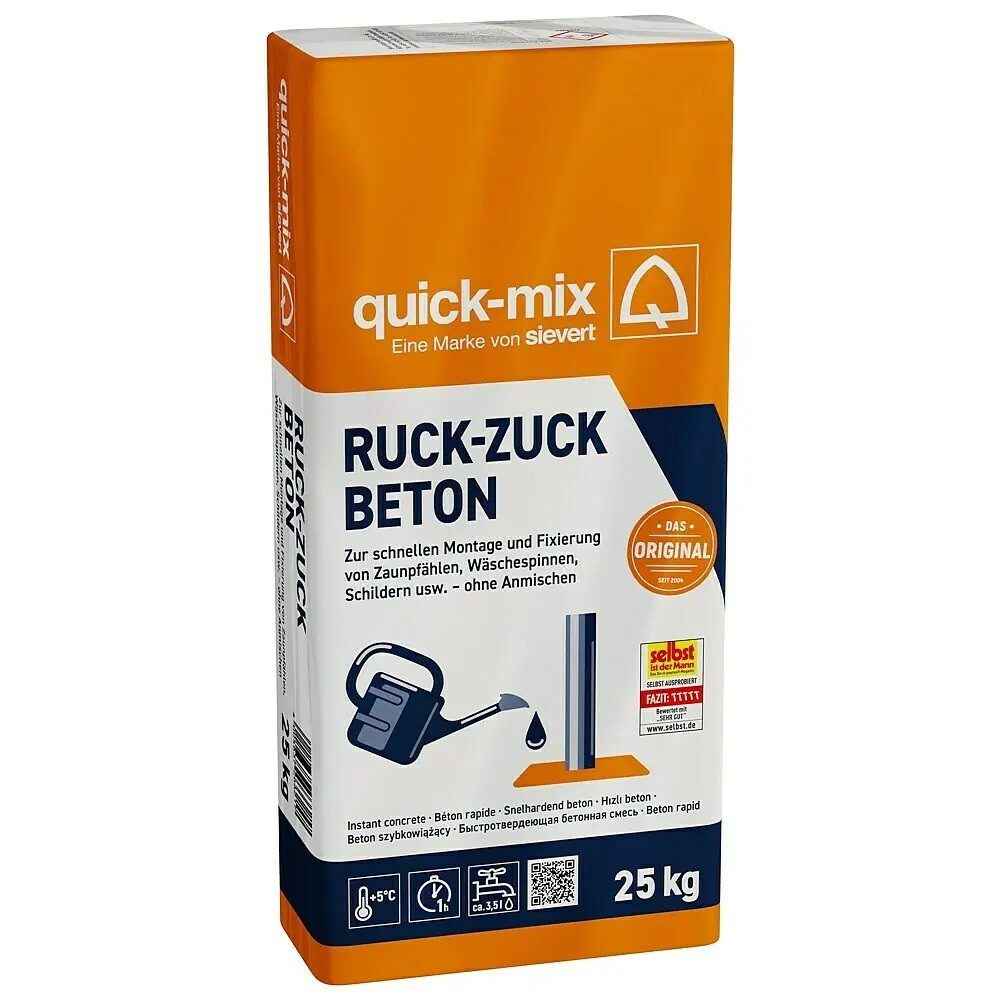 quick-mix Beton Quick Mix Ruck-Zuck 25kg Schnellbeton Fertiggemisch