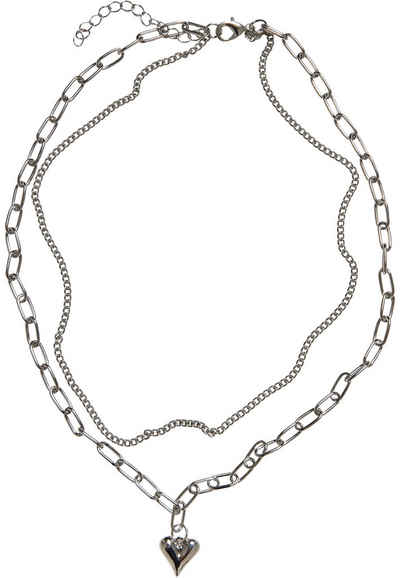 URBAN CLASSICS Schmuckset Urban Classics Unisex Heart Icon Layering Necklace (1-tlg)
