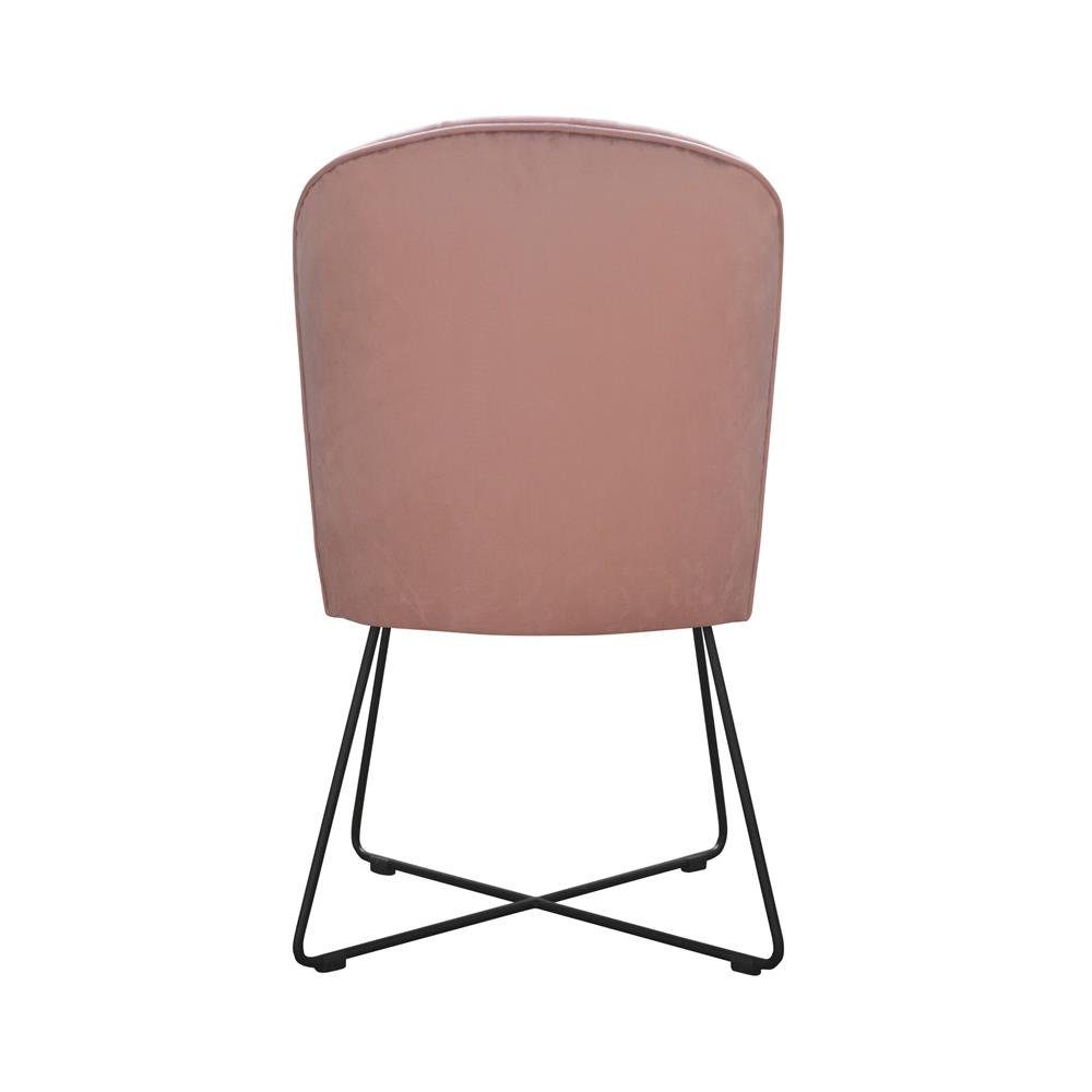Stühle Ess Sitz Design Praxis Polster Stuhl, Kanzlei Textil Rosa Zimmer Stuhl Stoff JVmoebel Warte