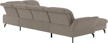 sit&more Wohnlandschaft Leandro U-Form, Wahlweise mit Bett-, Kopfteil - und Armlehnfunktion, sowie Bettkasten