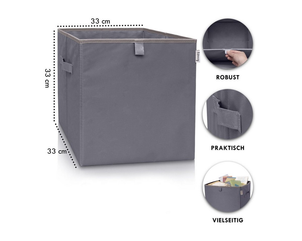 Thumbnail - Lifeney Faltbox Aufbewahrungsbox, Dunkelgrau