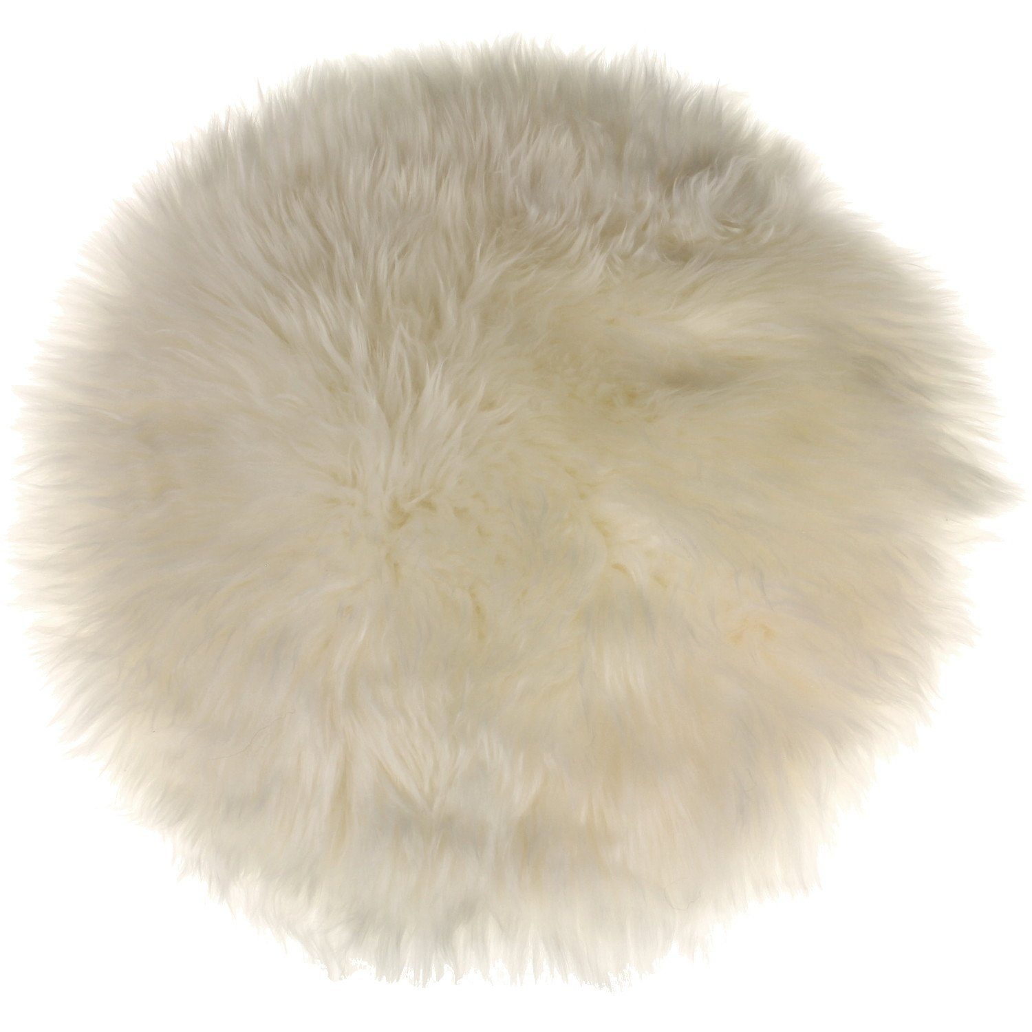Macosa Home Fellteppich Dekofell rund 34 cm echtes Lammfell Stuhlkissen Sitzplaid Sitzfell, rund, Sitzkissen Dekofell modern Echtfell