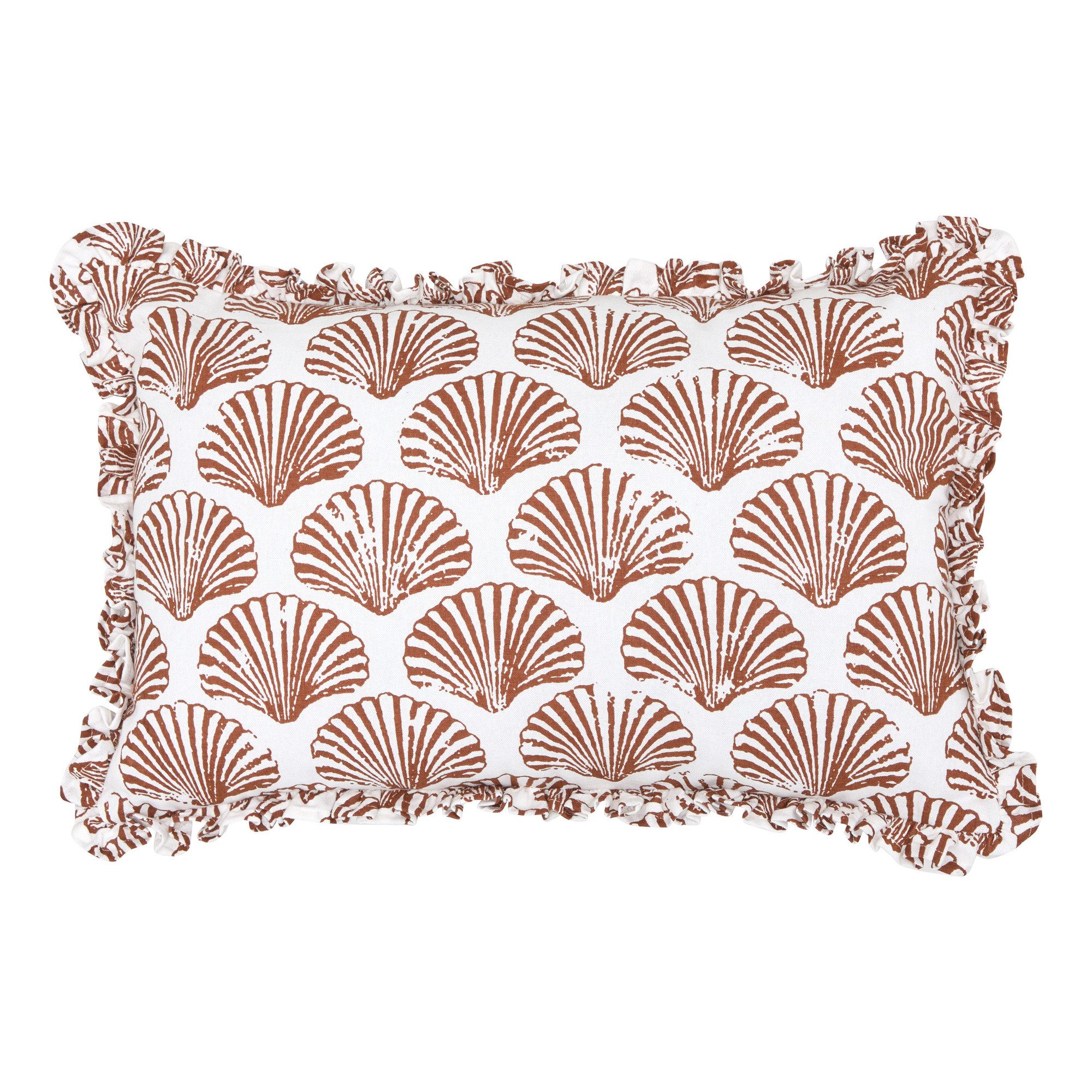 Atmosphera Créateur d'intérieur Dekokissen Kissen OCEANIA mit Muschelmotiv, 38 x 58 cm