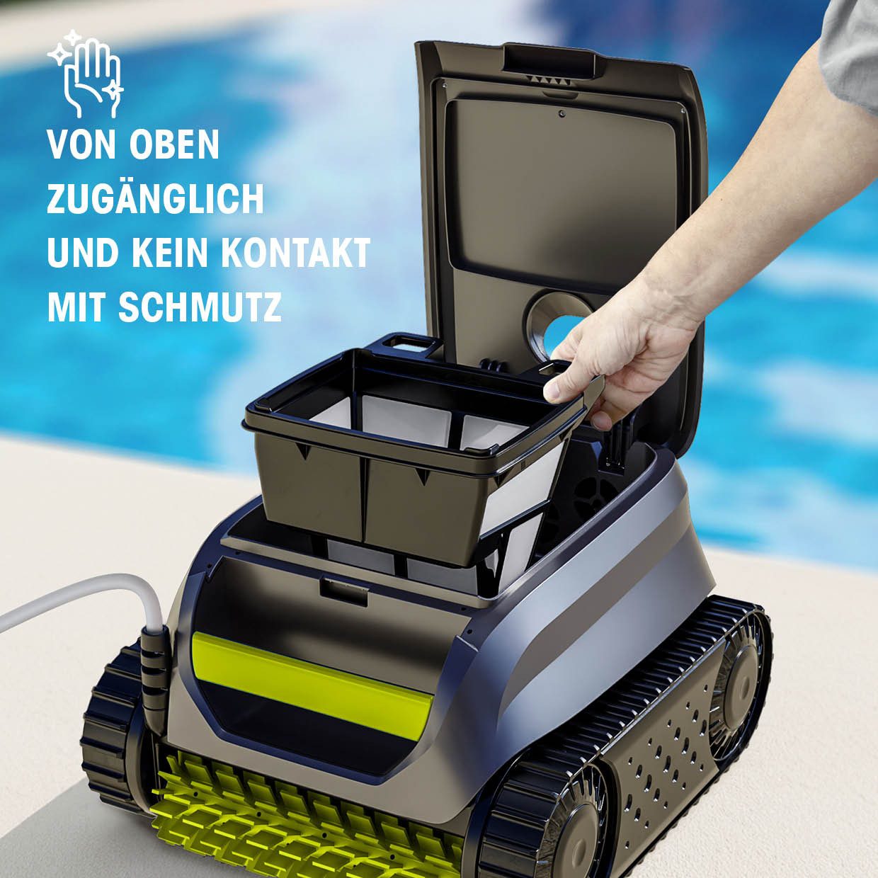 ZODIAC® Poolroboter »Sweepy«, (Akku Pool Reiniger), Corded