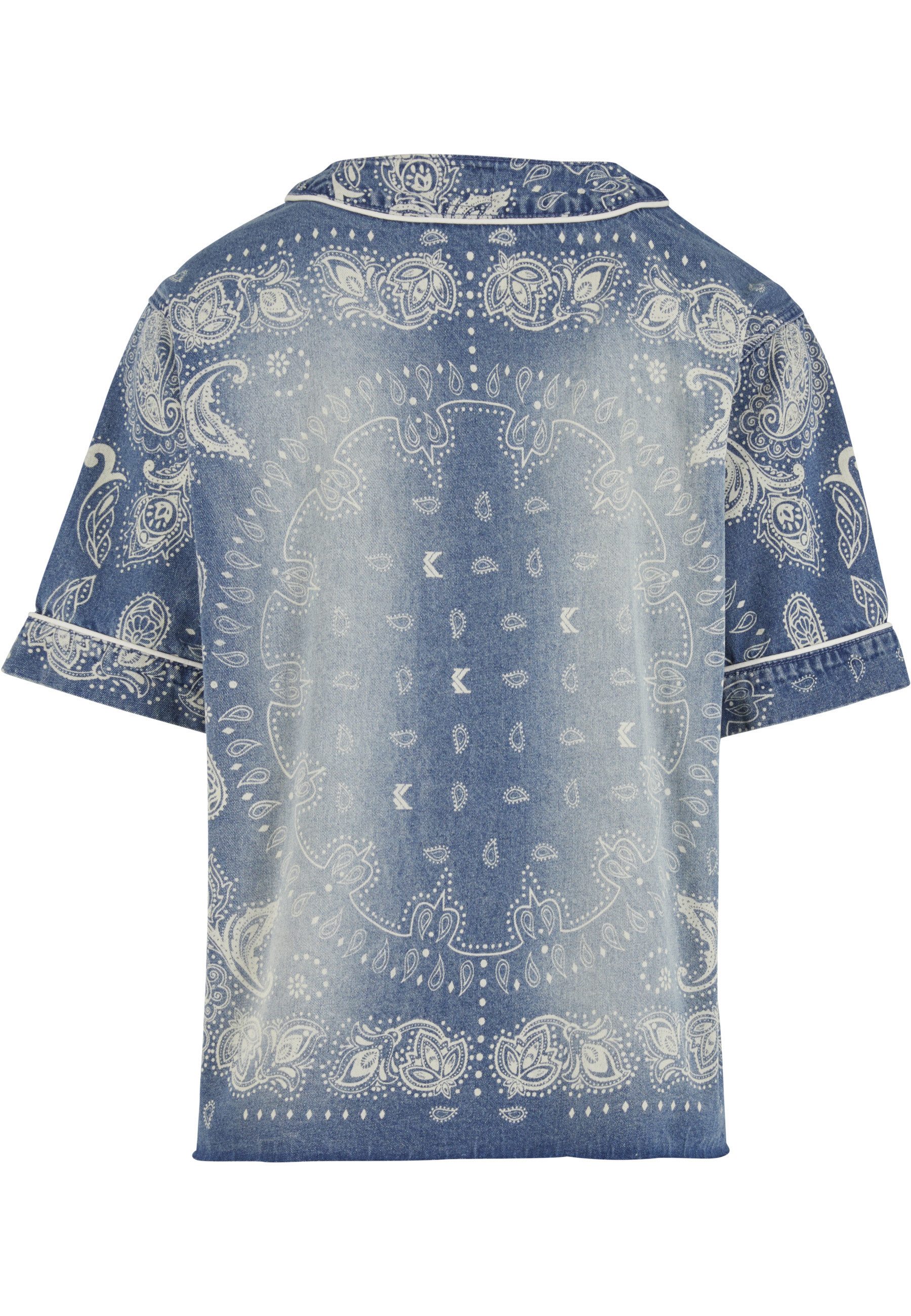 Karl Kani Langarmhemd Karl Kani Kani Paisley Denim Baseball Shirt (1-tlg)
