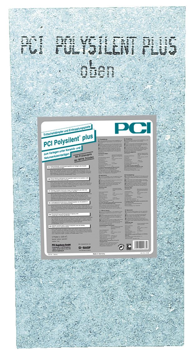 PCI Trittschalldämmplatte PCI Polysilent® Plus Deckvlies-Platte weiß