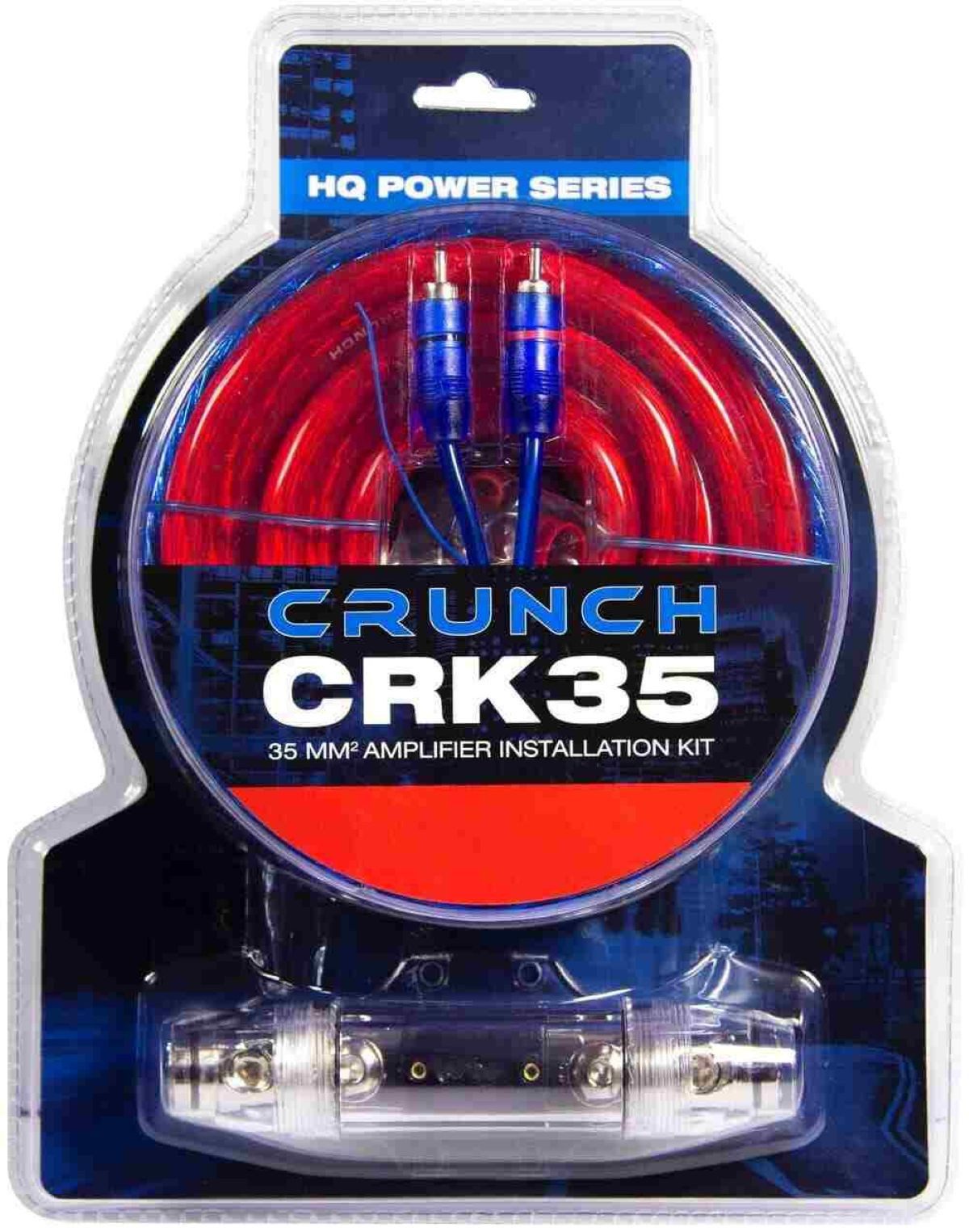 Crunch CRK35 35mm² Verstärker-Anschluss-Set Kabelset 5m mit Cinchkabel Audio-Kabel