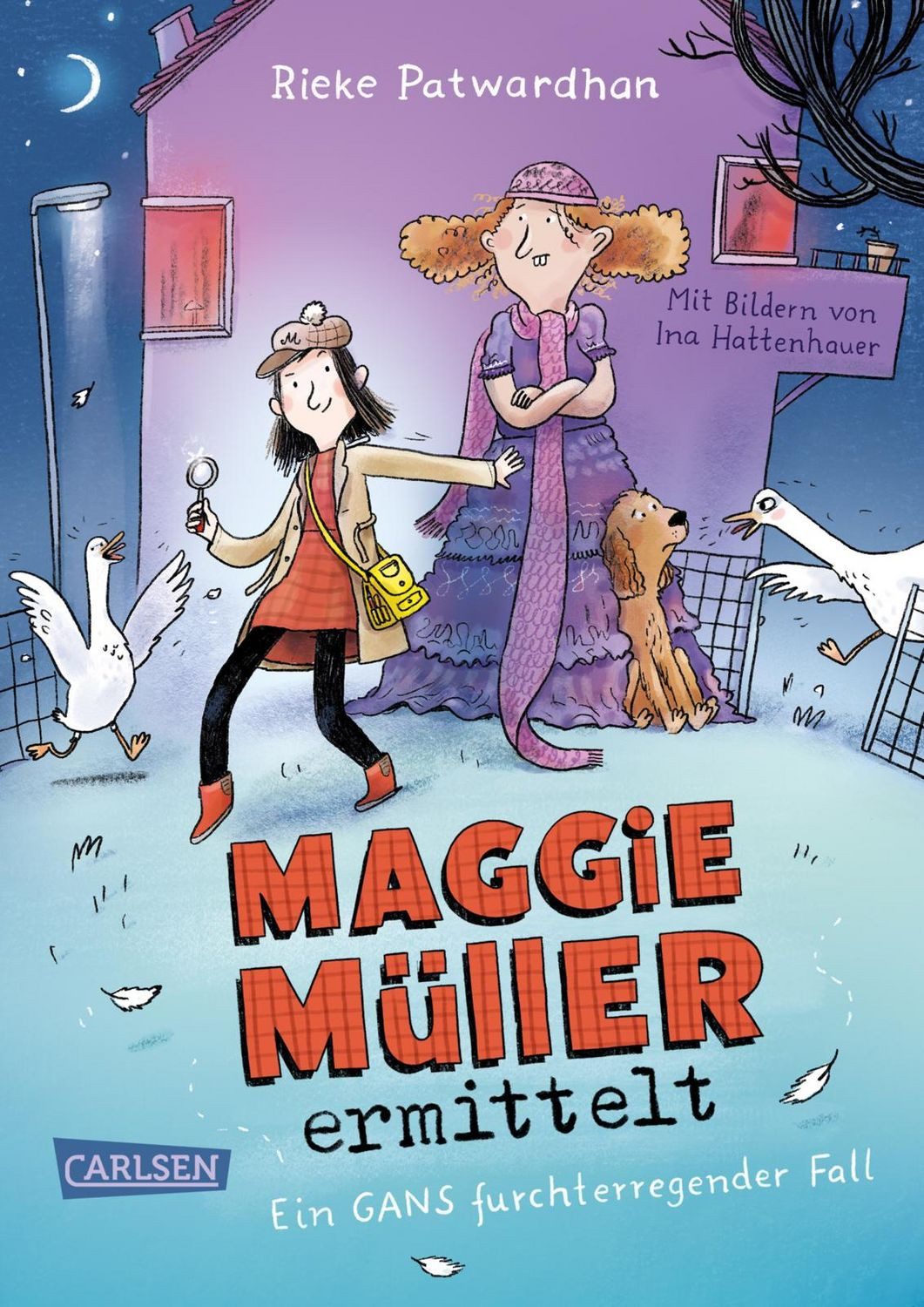 Maggie Müller ermittelt - Ein gans furchterregender Fall / Rieke Patwardhan, Raffinierter Kinder-Krimi ab 8 mit vielen witzigen Illustrationen