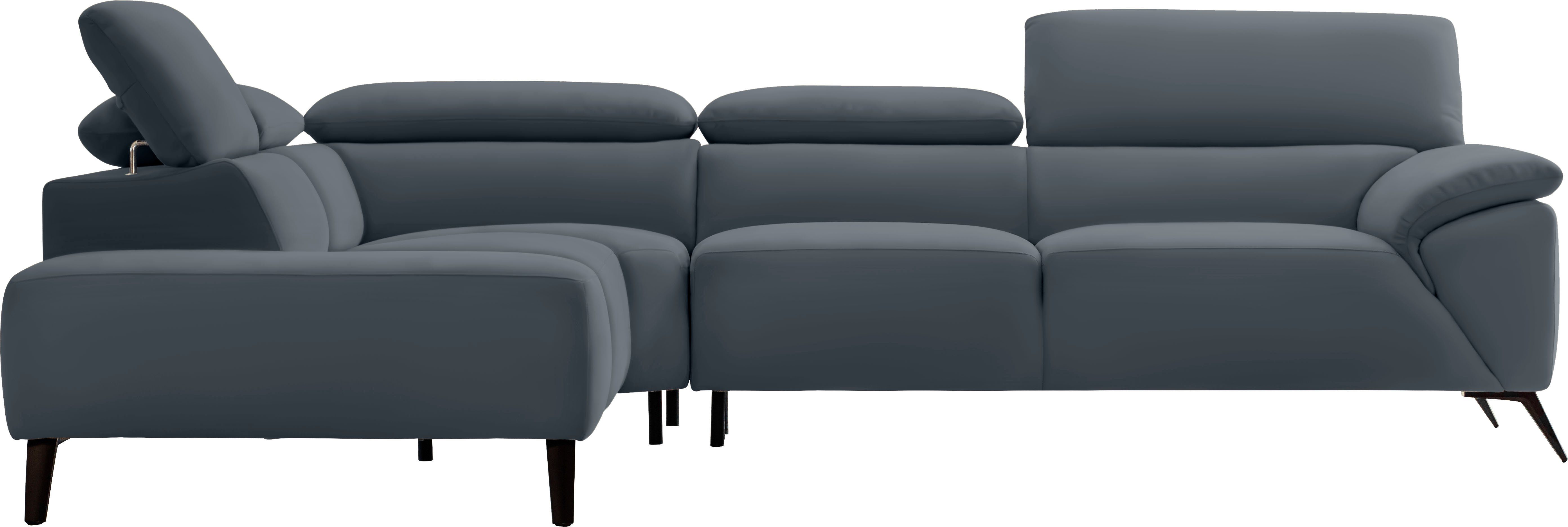 Nicoletti Home Ecksofa, Breite 287 cm, verstellbare Kopfstütze, mane links oder rechts