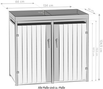 WESTMANN Mülltonnenbox WMHHWTC-51, für 2x240 l, BxTxH: 134x84x125 cm