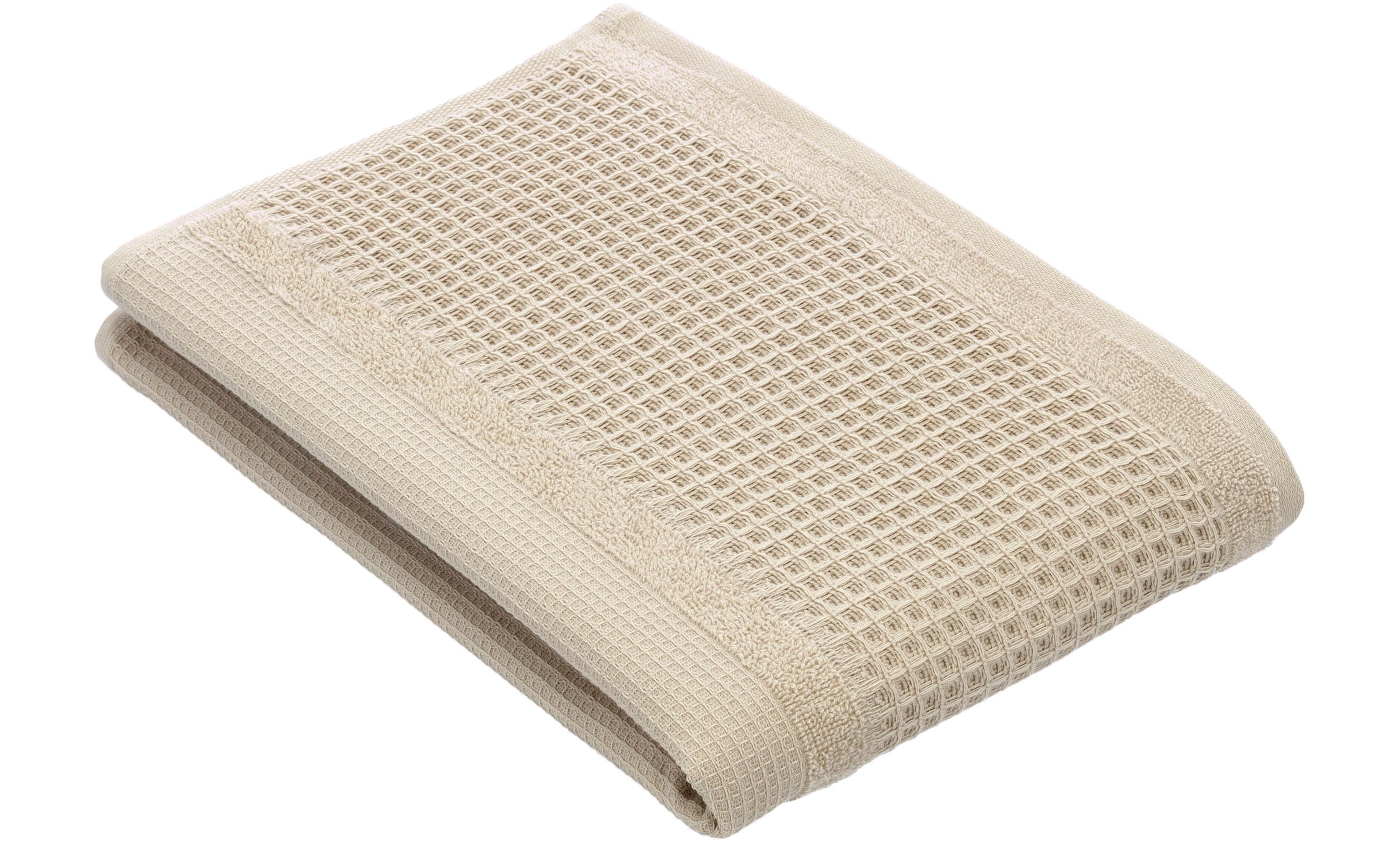 Vossen Badetuch Senses, Waffelpiqué (1-St), leichte Waffelstruktur