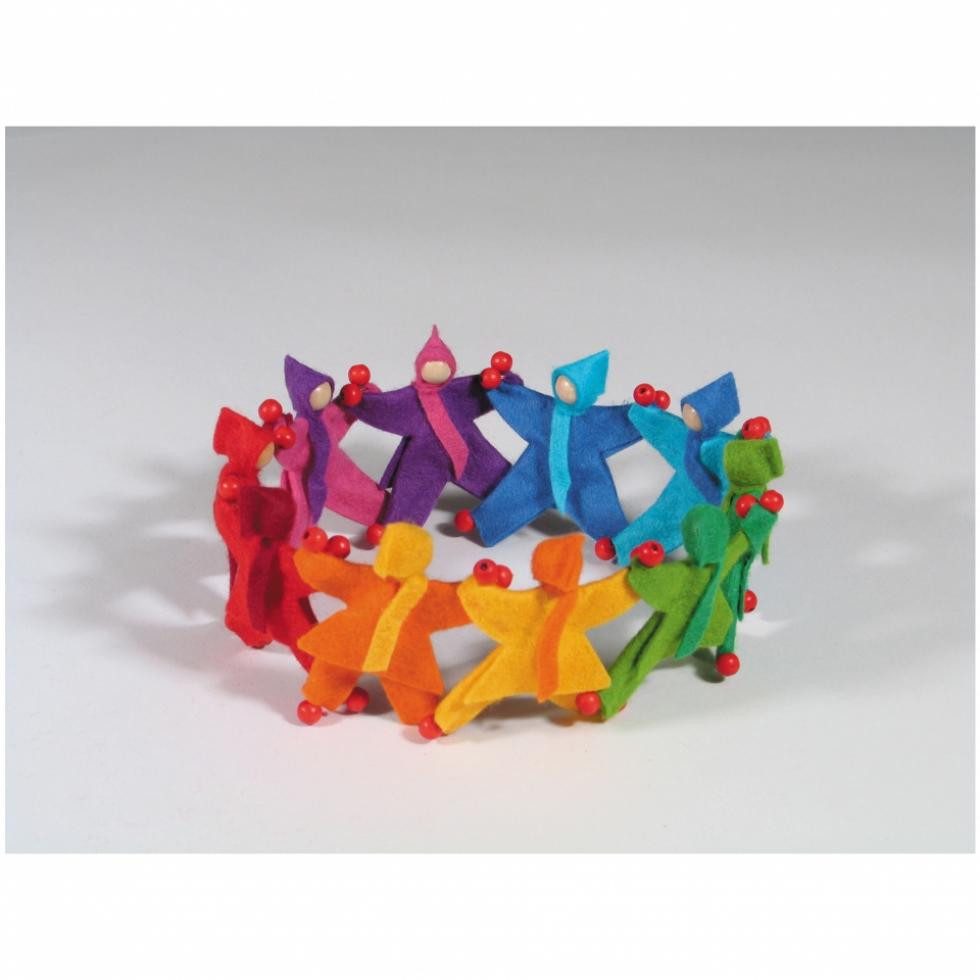 Spielzeug Kraul Spiel, Mitfahrpüppchen in Regenbogenfarben sort.