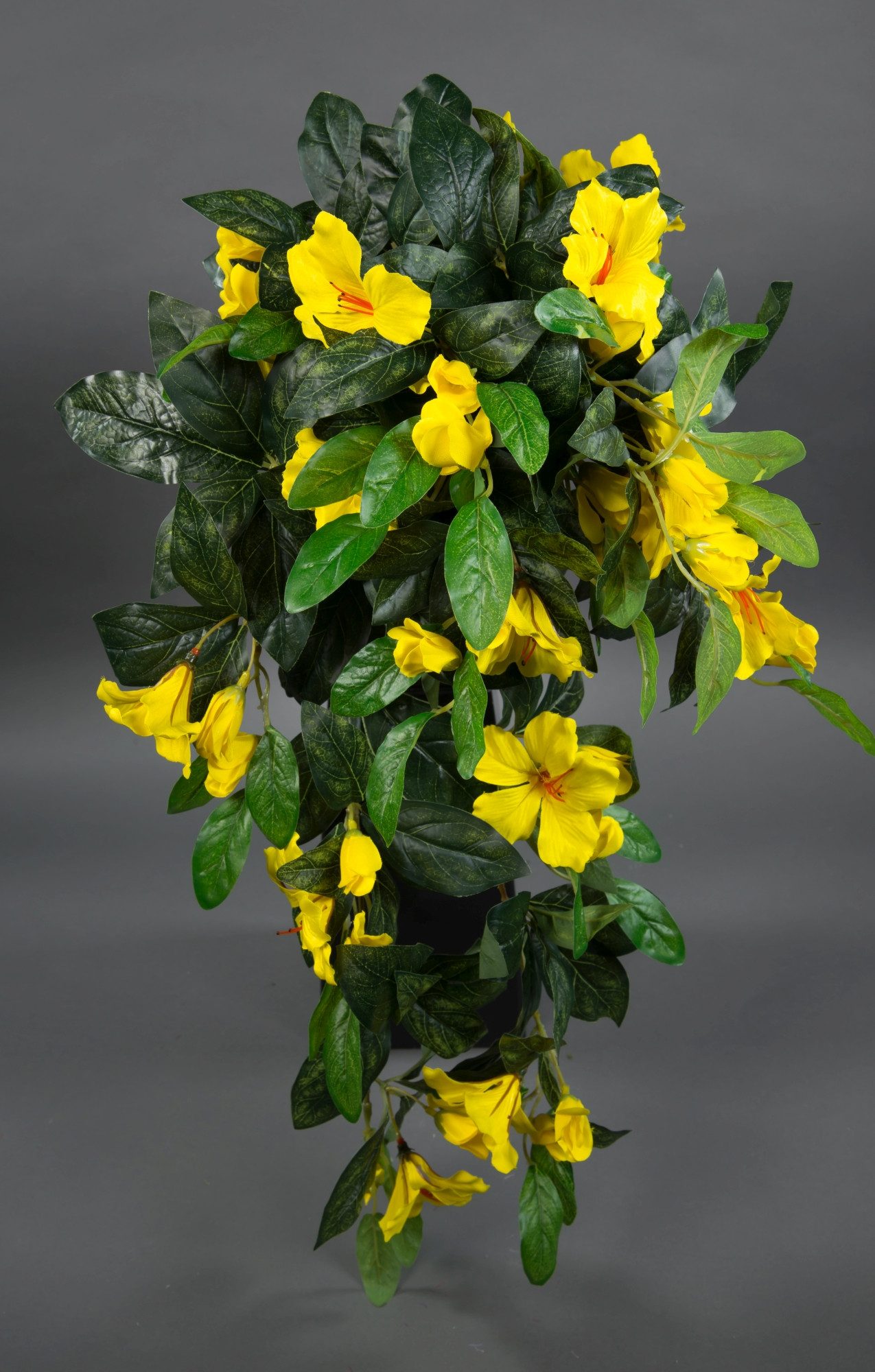 Kunstranke Hibiskusranke 70cm ZF Kunstblumen künstliche Blume Pflanze künstlicher Hibiskus, Seidenblumen Roß, Höhe 70 cm, Gelb