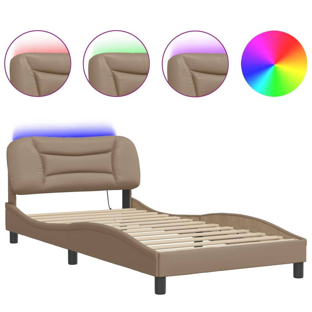 vidaXL Bett Bettgestell mit LED ohne günstig online kaufen