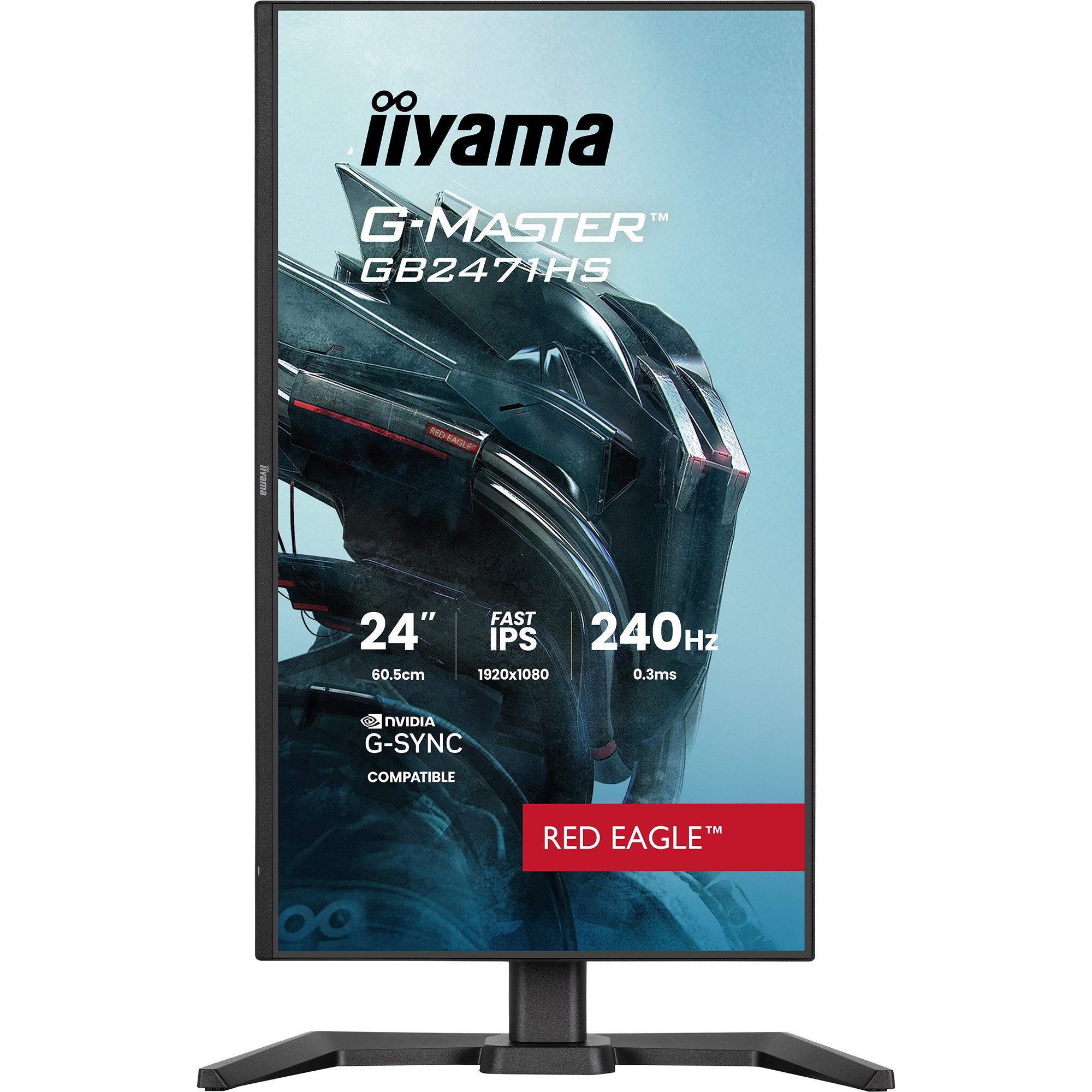 Iiyama iiyama G-Master GB2471HS-B1 Red Eagle, TFT-Monitor (1920 x 1080 px)