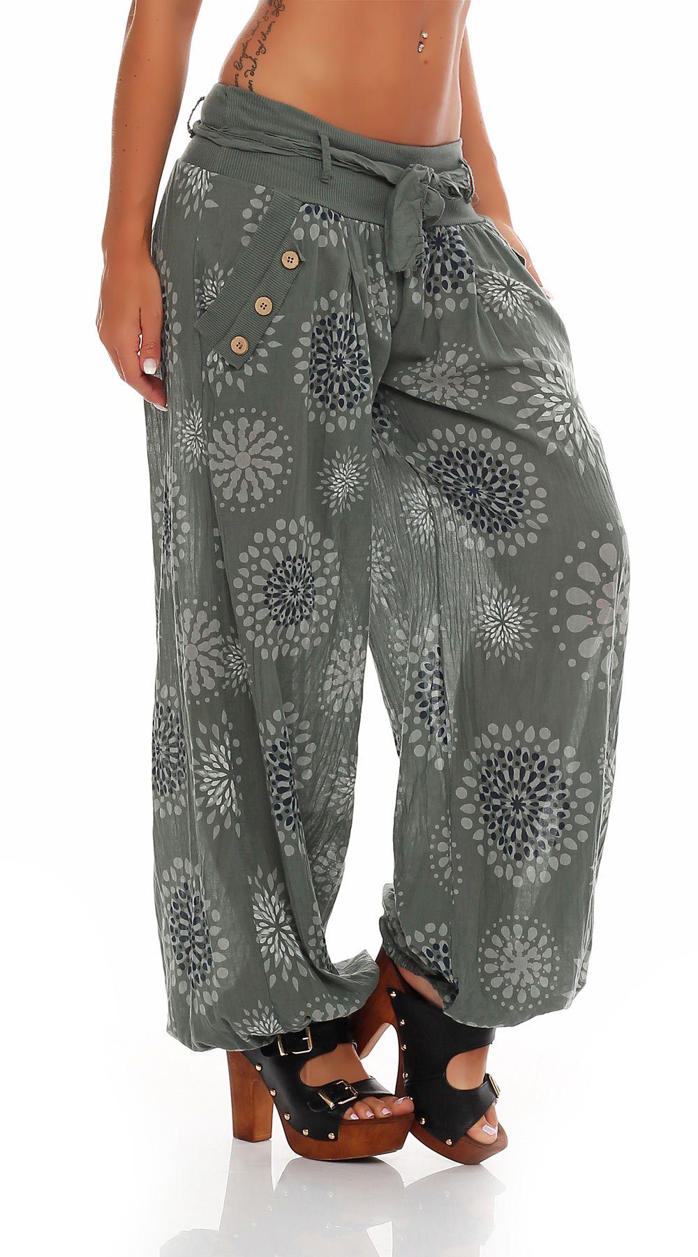 malito more than fashion Haremshose malito Damen Pumphose mit Print, leicht günstig online kaufen
