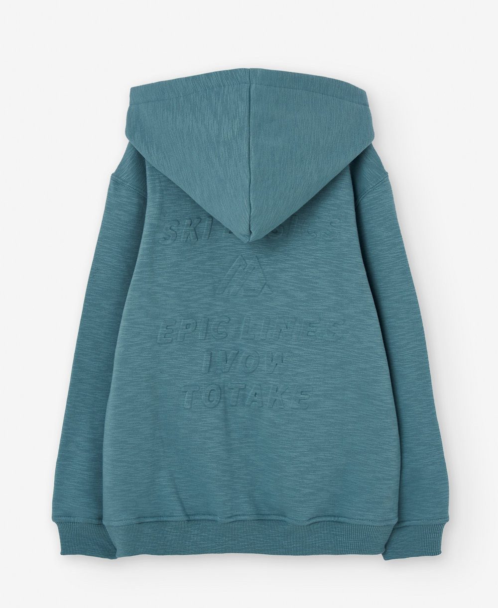 LOSAN Sweatjacke Losan Jungen Sweatjacke Jacke angeraut grün blau (1-tlg., kein Set)