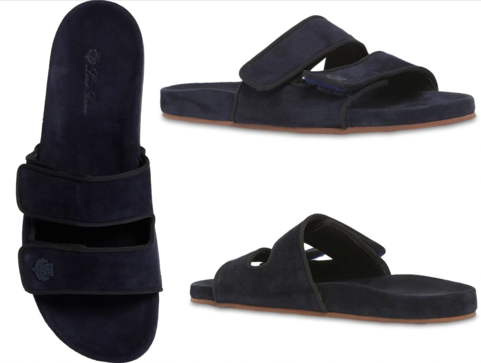 Loro Piana LORO PIANA Waikiki Suede Goat Slides Slip-Ons Sandalen Schuhe Shoe Sandale