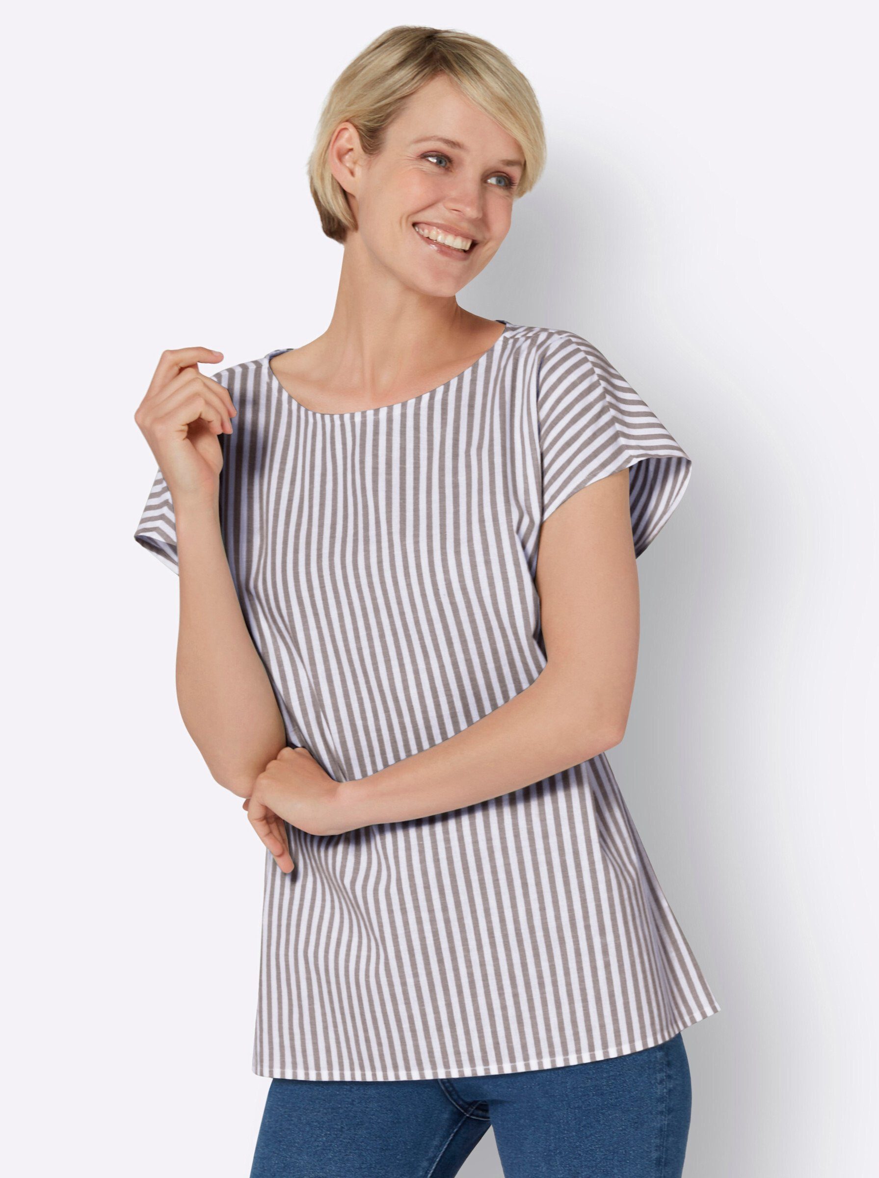 Sieh an! Klassische Bluse Baumwollbluse günstig online kaufen