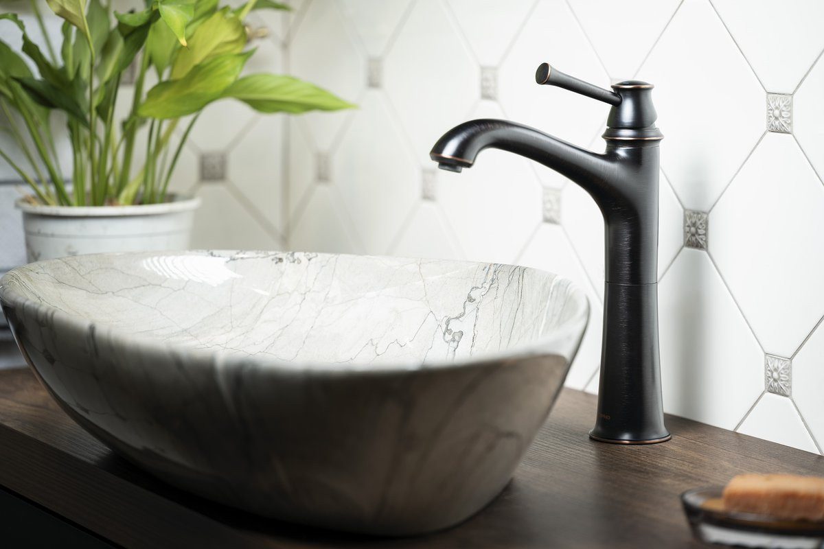 Sapho Waschtischarmatur CLASSIC Waschbecken-Armatur, Hoch, ölgeriebene Bronze Sapho-AZ006WB