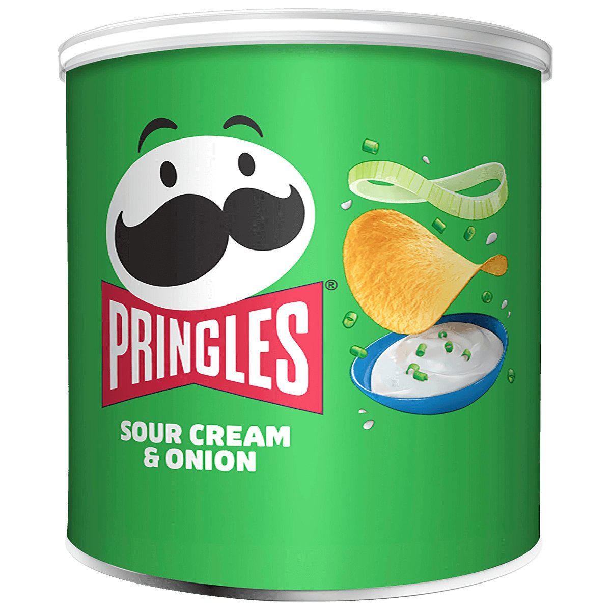 Pringles Knabberei, Pringles Sour Cream and Onion Sauerrahm und Zwiebeln 70g 12er Pack – Bild 2 von 3