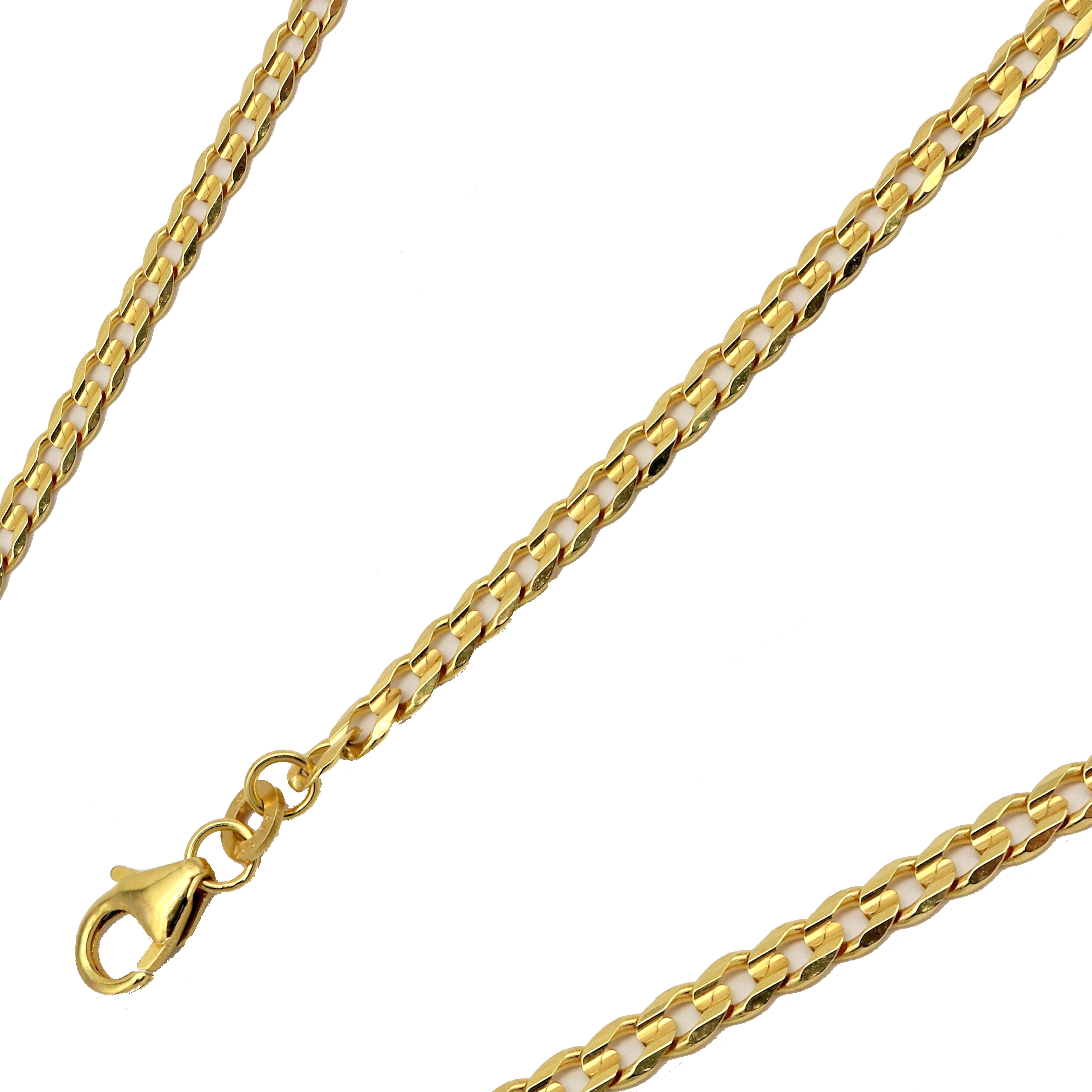 G & J Goldarmband Panzer Armband weit facettiert 333 8K Gold 2-3,1mm 18-19cm Armkette (inkl. Schmucketui), Made in Germany