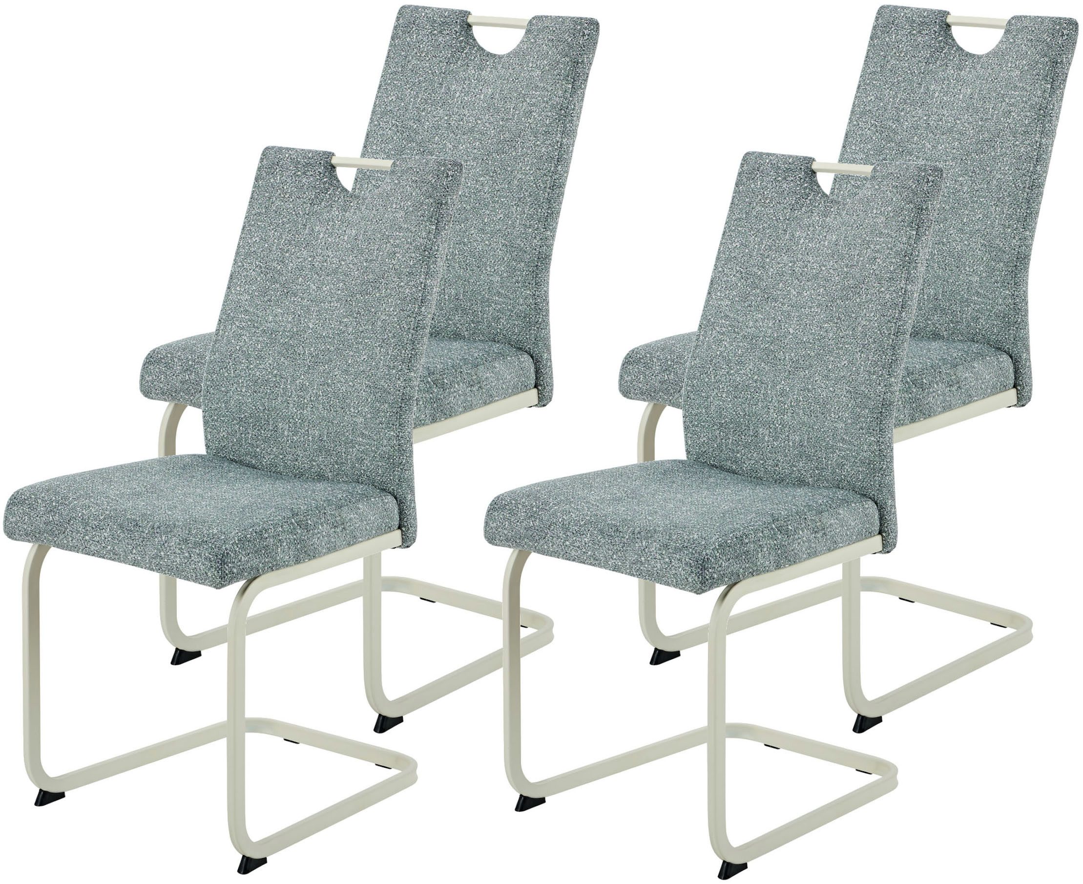 HELA Freischwinger TIVOLI (Set, 4 St), Freischwinger, Gestell Perlweiß, mit Griff, 140kg belastbar