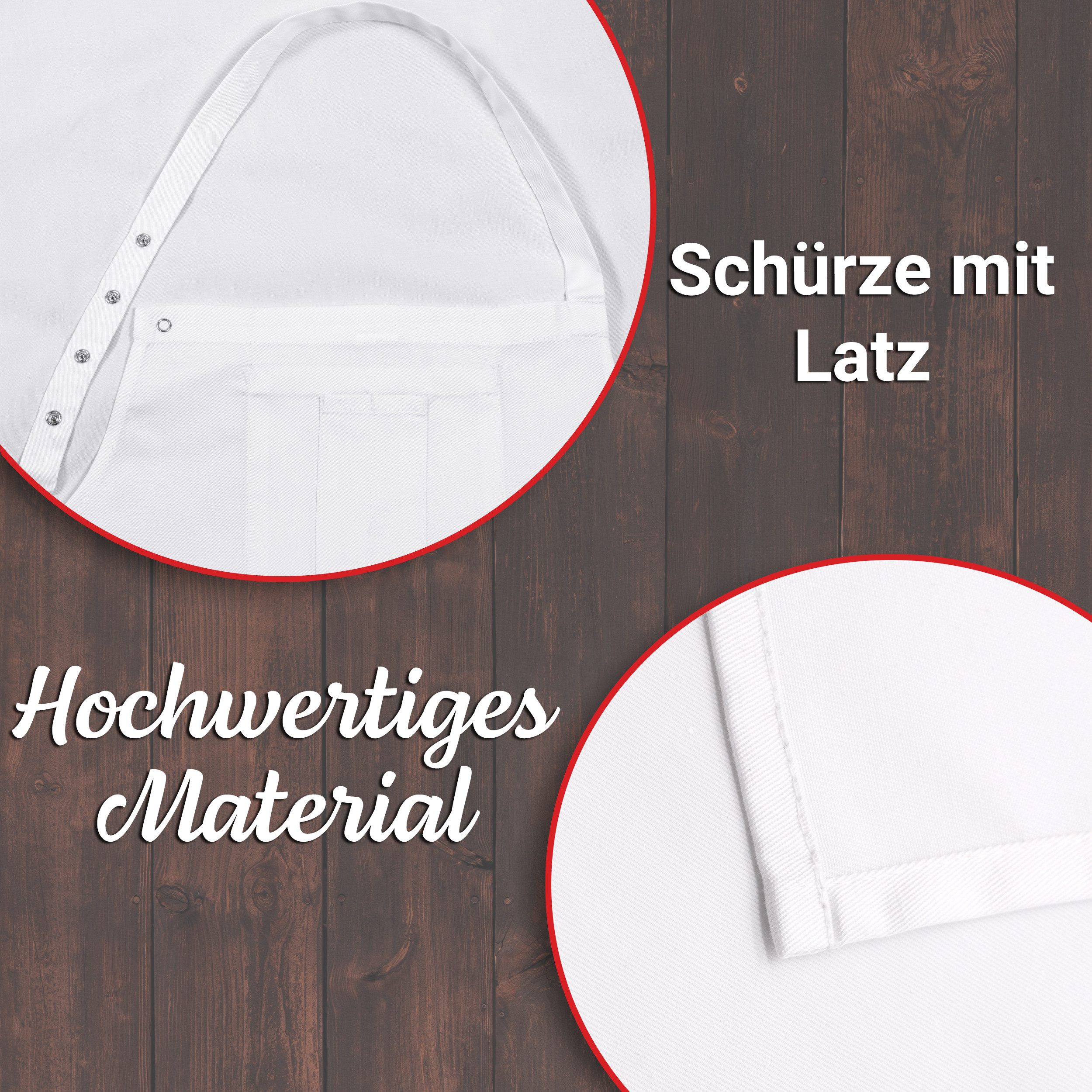ZOLLNER Kochschürze, 80 x 100 cm, 65% Polyester, 35% Viskose