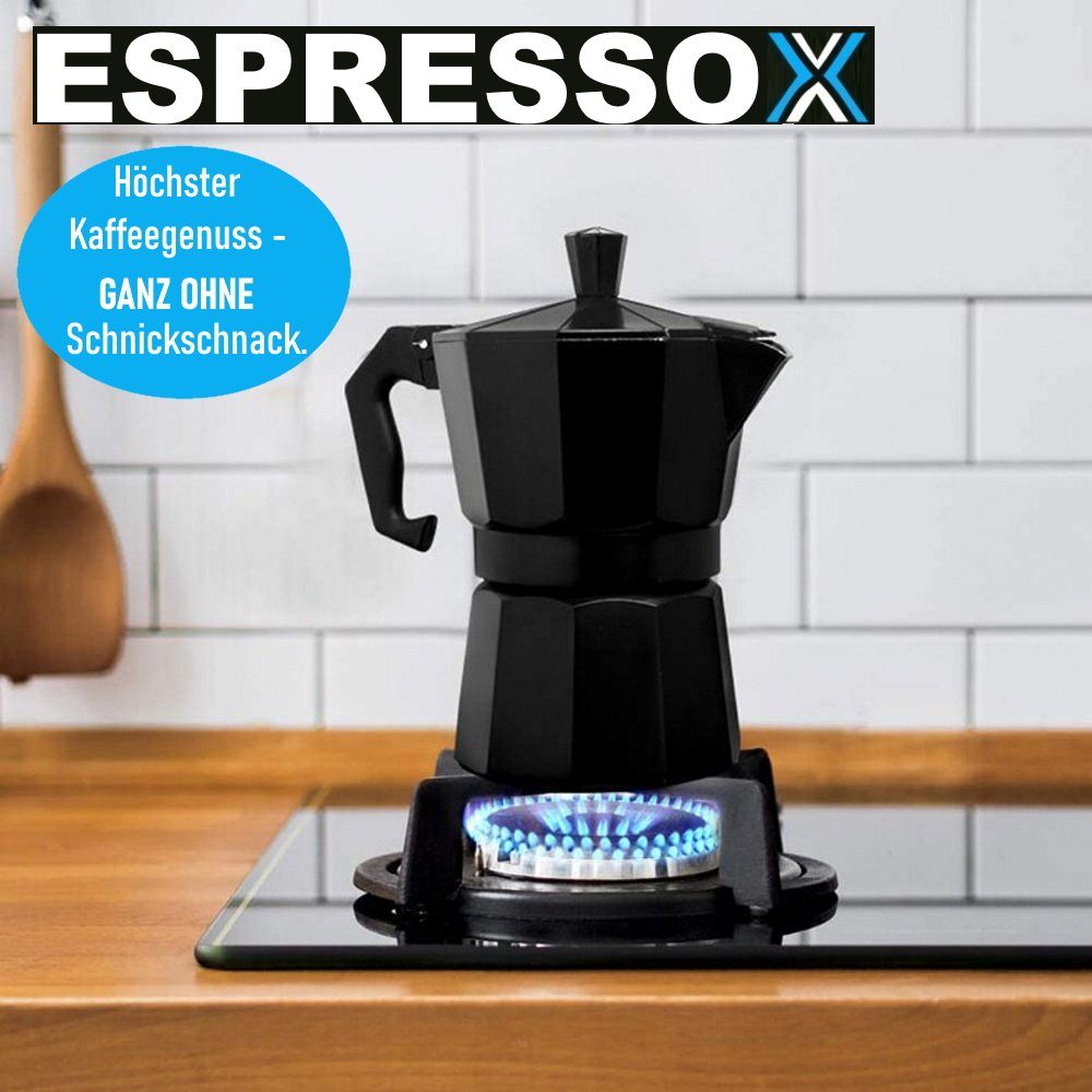 Espressobereiter, Tassen Kaffeekocher MAVURA Kocher Mokkakocher Espressokocher Mokka Espresso Kaffeebereiter 3 Espressomaschine Espressokanne ESPRESSOX Maker