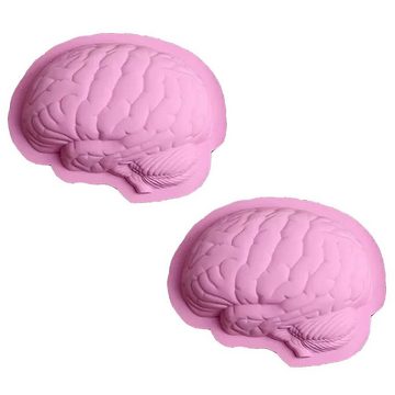 Metamorph Silikonform Gehirn Silikonform zum Backen und für Pudding 600, (1-tlg), Mit der Gehirn Backform aus Silikon in original Gehirngröße gelingt