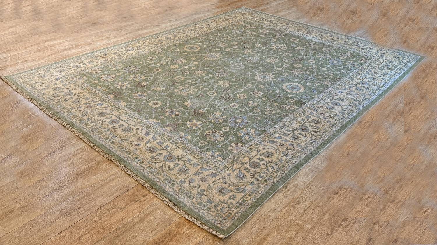 Rug Studios Teppich ZIEGLER FARAHAN-ORIGINAL HANDGEKNÜPFT, Rechteckig, Höhe: 8 mm, Handgefertigt, 274 x 356 cm, Grün