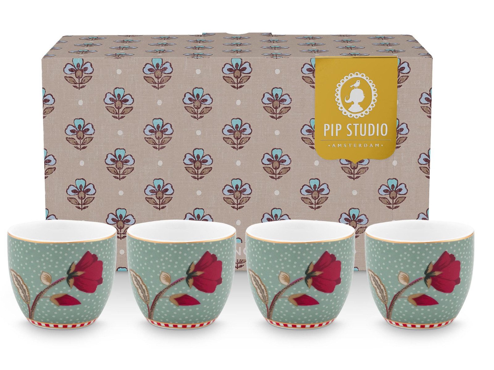 PiP Studio Eierbecher Blooming Tales Fantasy Blue Eierbecher Set4