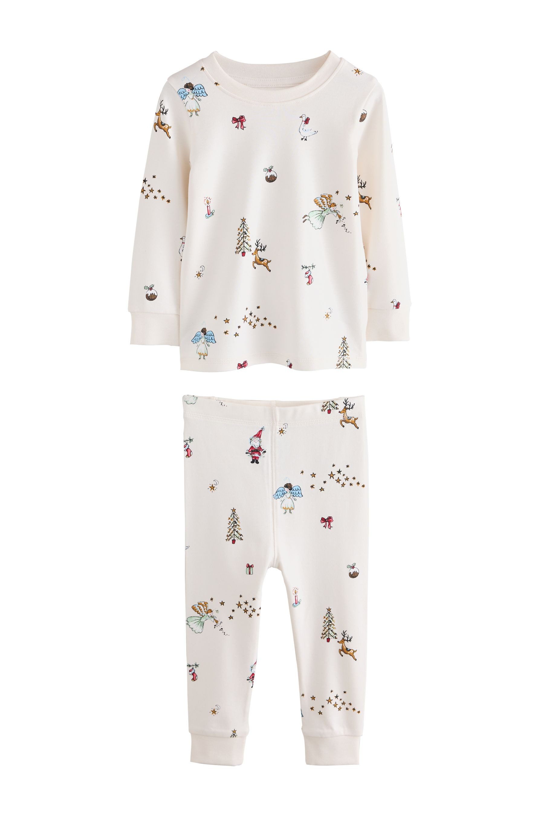 Next Pyjama Kuscheliger Schlafanzug mit Weihnachtsmotiv (2 tlg)
