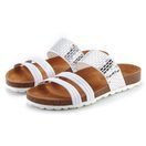 LASCANA Mule, Sandale, offener Schuh, Pantolette mit Komfortkorkfußbett aus Leder und elastischen Riemchen