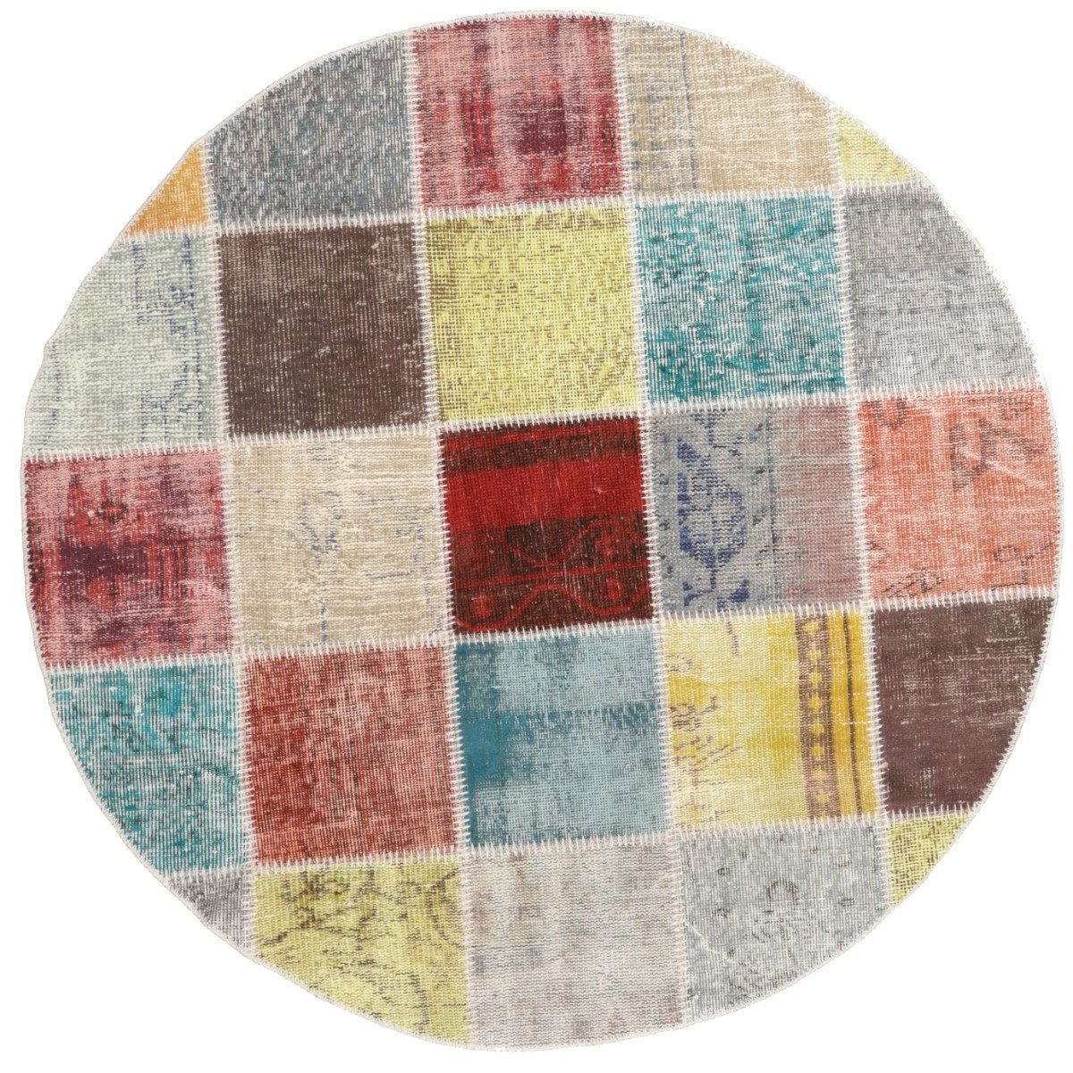 Carpet Avenue Teppich Patchwork 146x146, Rund, Höhe: 8 mm