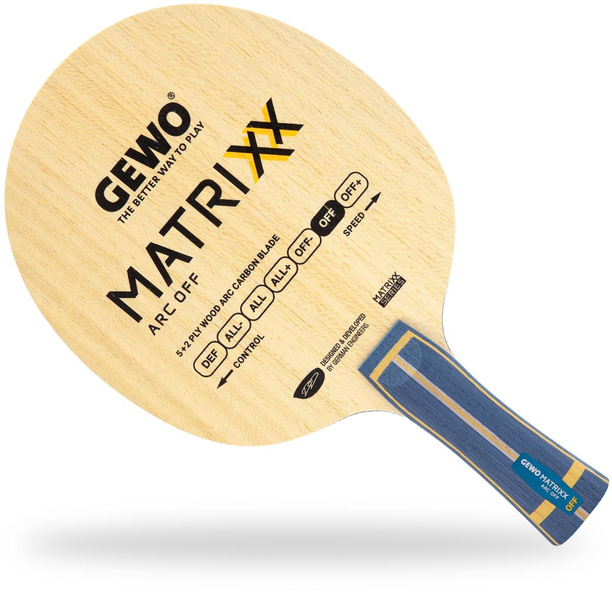 Gewo Tischtennisschläger Holz Matrixx ARC OFF, Tischtennisholz