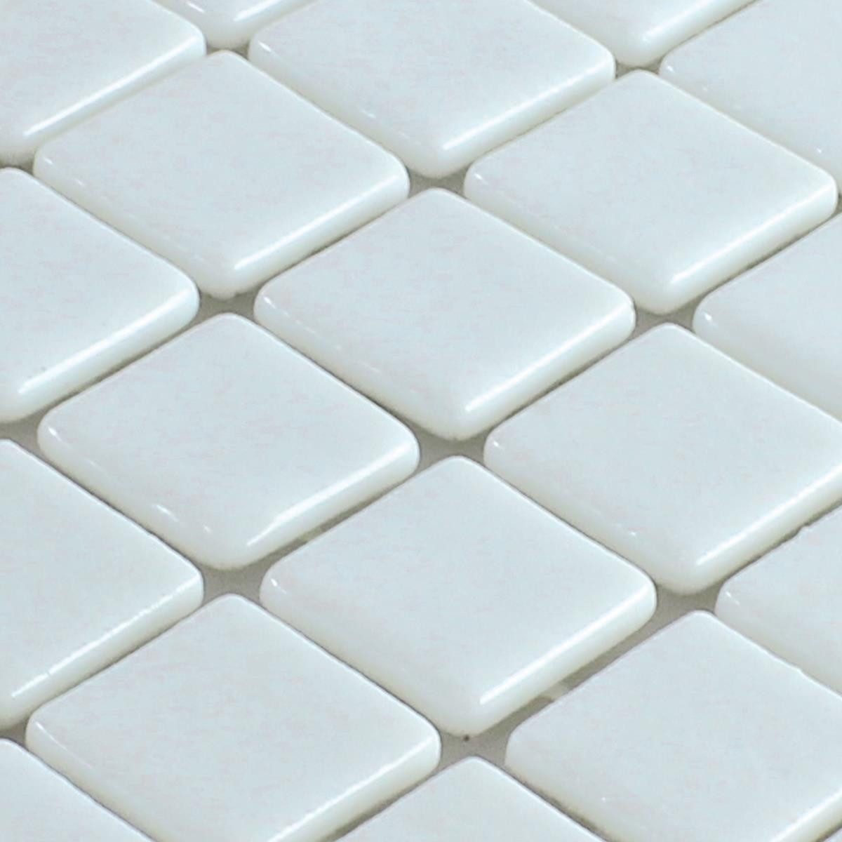 Mosafil Mosaikfliesen Muster von Glas Schwimmbad Pool Mosaik Antonio, Glas 10.000x10.000, weiß, Eco Glas - Punktverklebt - Frostsicher - Wasserdicht - Wasserfest -