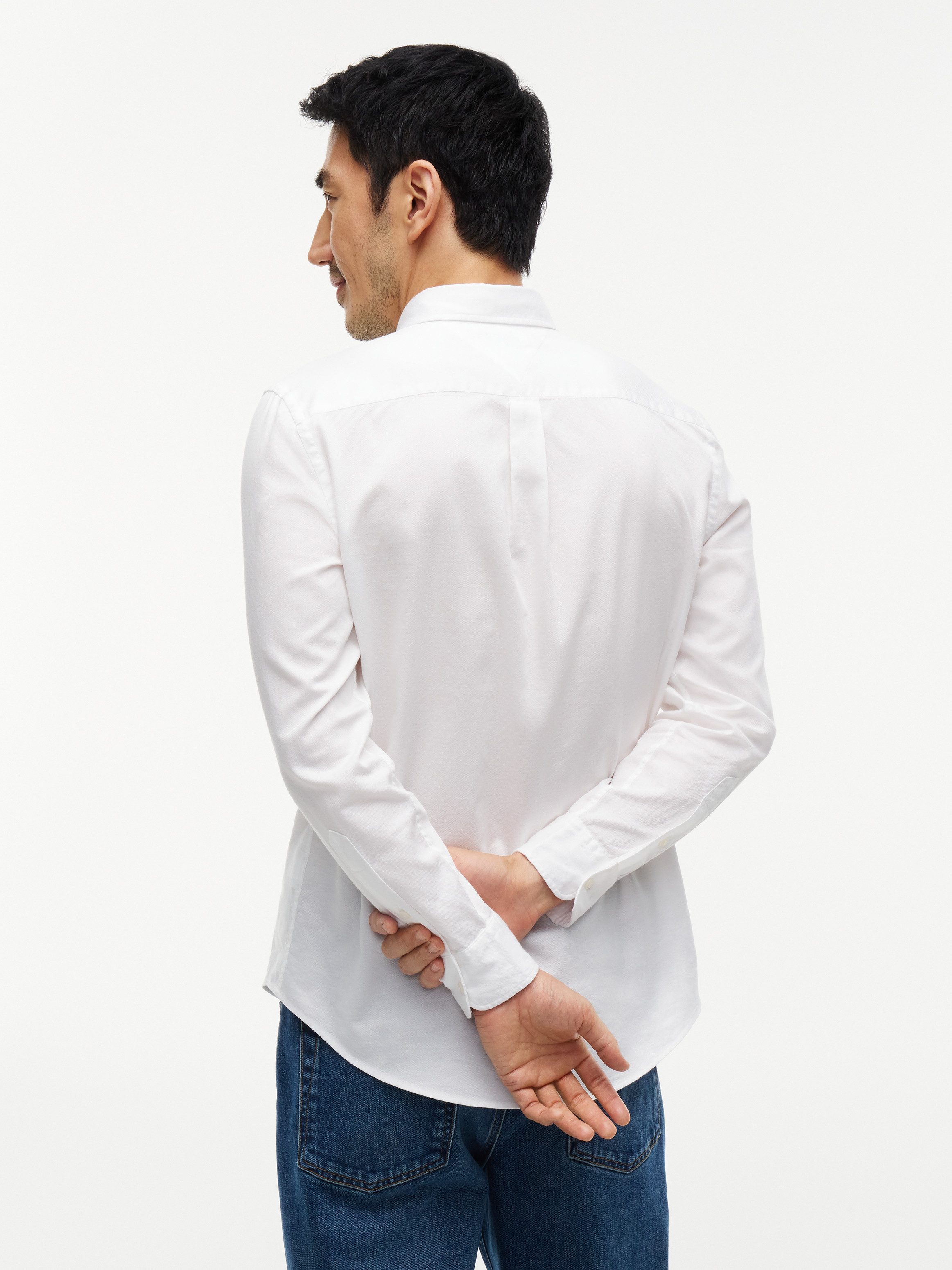 Tommy Hilfiger Langarmhemd FLEX DOBBY SLIM FIT Slim Fit Dobby Structure – Bild 3 von 5