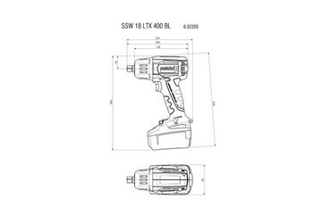 metabo Akku-Schlagschrauber SSW 18 LTX 400 BL (602205840), 2150,00 U/min, 400,00 Nm, ohne Akku und Ladegerät