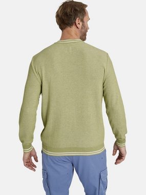 Jan Vanderstorm V-Ausschnitt-Pullover BEENE elastischer Saumbund