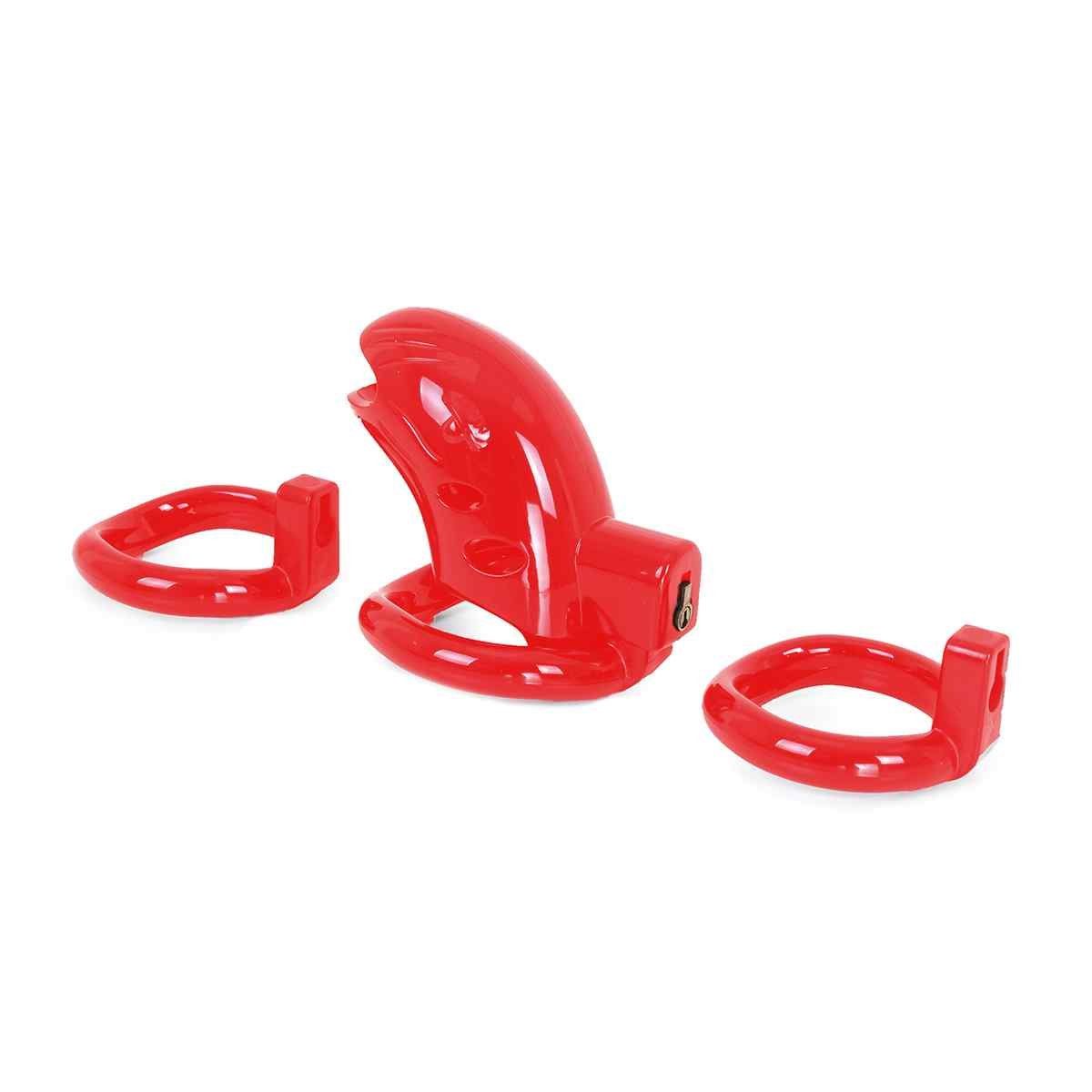 Peniskäfig Cage Red, Plastic KIOTOS anpassbarer Chastity Durchmesser